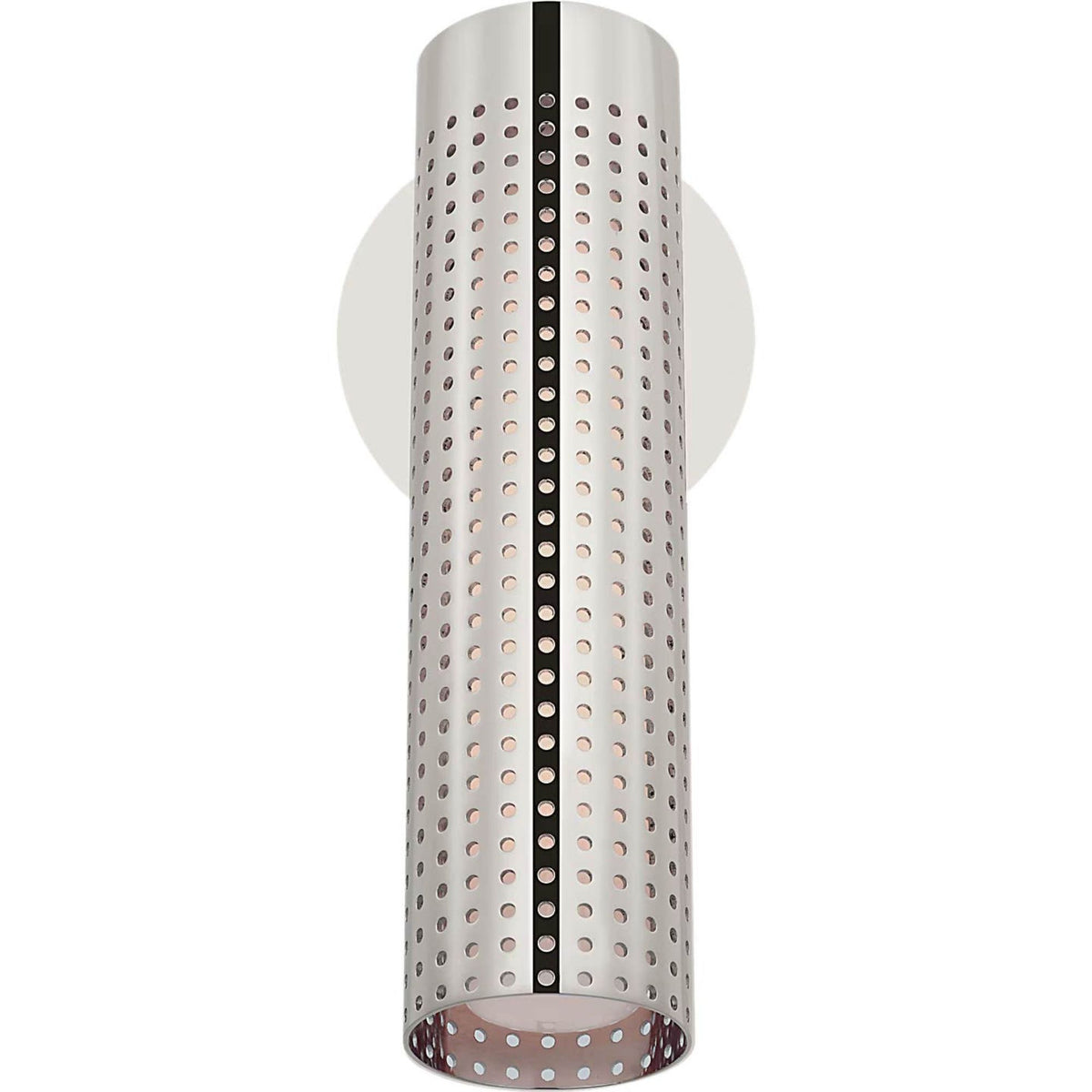 Kelly Wearstler Precision 12" Articulating Sconce in Polished Nickel with White Glass W4.5" x H9" - 11.5" x E6.75" - 11.75"