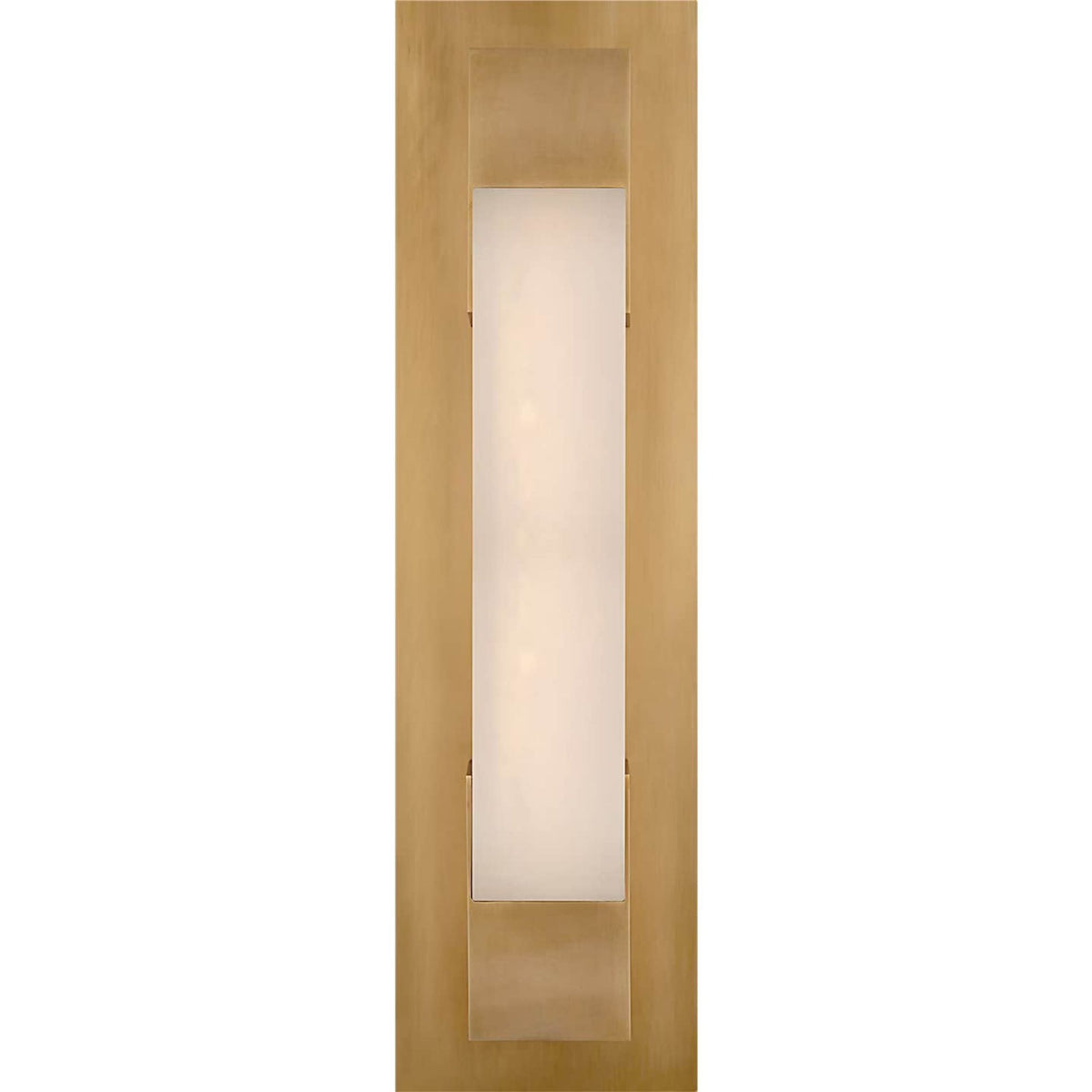 Kelly Wearstler Covet 16" Bracketed Bath Light in Antique-Burnished Brass with Alabaster W4.5" x H16.25" x E2.75"