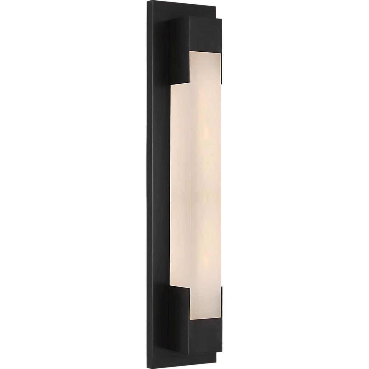 Kelly Wearstler Covet 21" Bracketed Bath Light in Bronze with Alabaster W4.5" x H21.25" x E2.75"