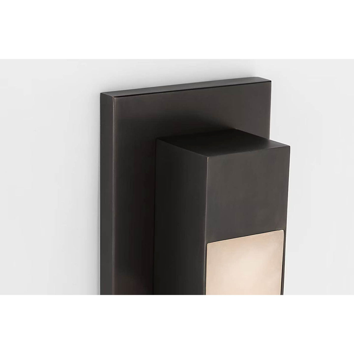 Kelly Wearstler Covet 21" Bracketed Bath Light in Bronze with Alabaster W4.5" x H21.25" x E2.75"