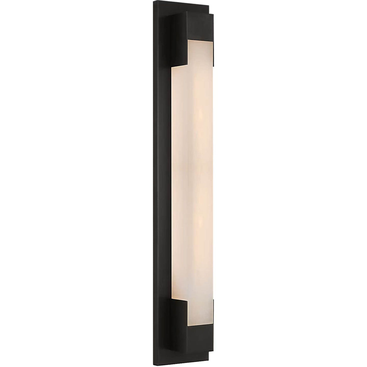 Kelly Wearstler Covet 26" Bracketed Bath Light in Bronze with Alabaster W4.5" x H26.25" x E2.75"