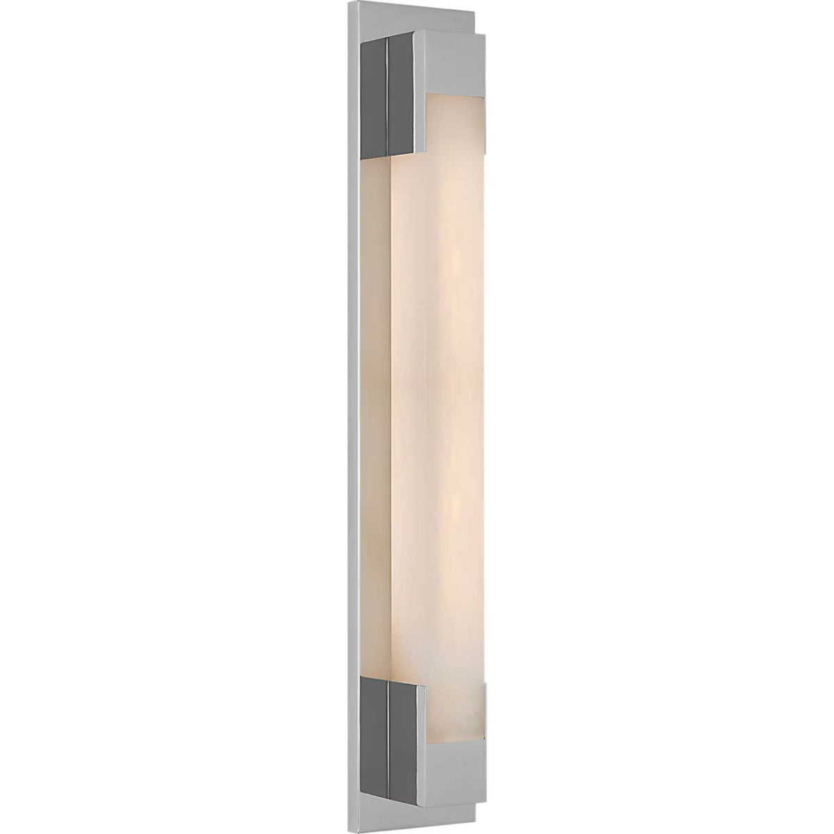 Kelly Wearstler Covet 26" Bracketed Bath Light in Polished Nickel with Alabaster W4.5" x H26.25" x E2.75"