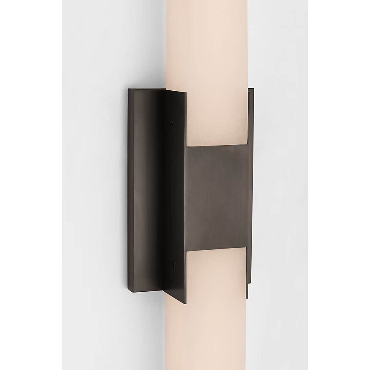 Kelly Wearstler Covet 28" Double Bath Light in Bronze with Alabaster W4.5" x H27.5" x E2.75"