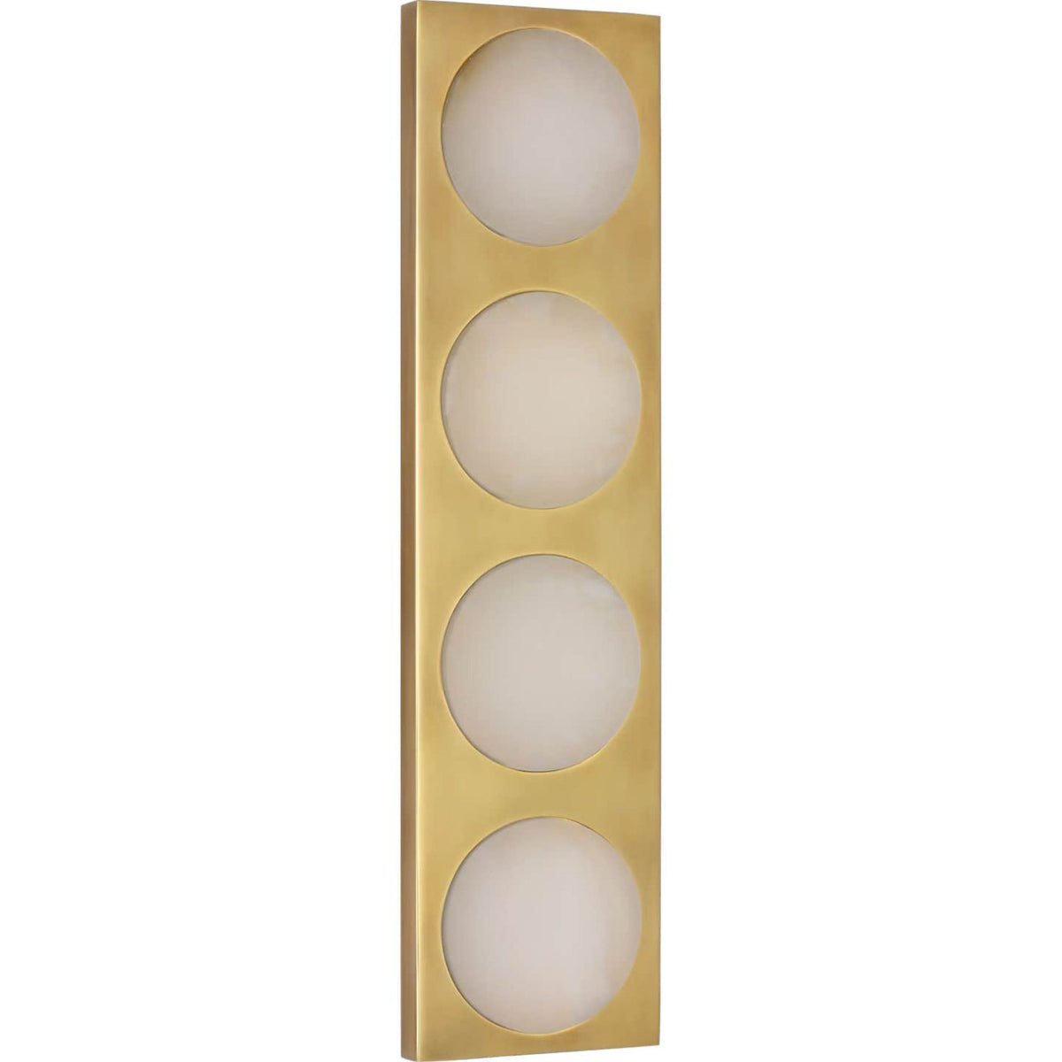 Kelly Wearstler Dichotomy 18" 4 Light Sconce in Antique-Burnished Brass with Alabaster W4.5" x H18" x E0.75"