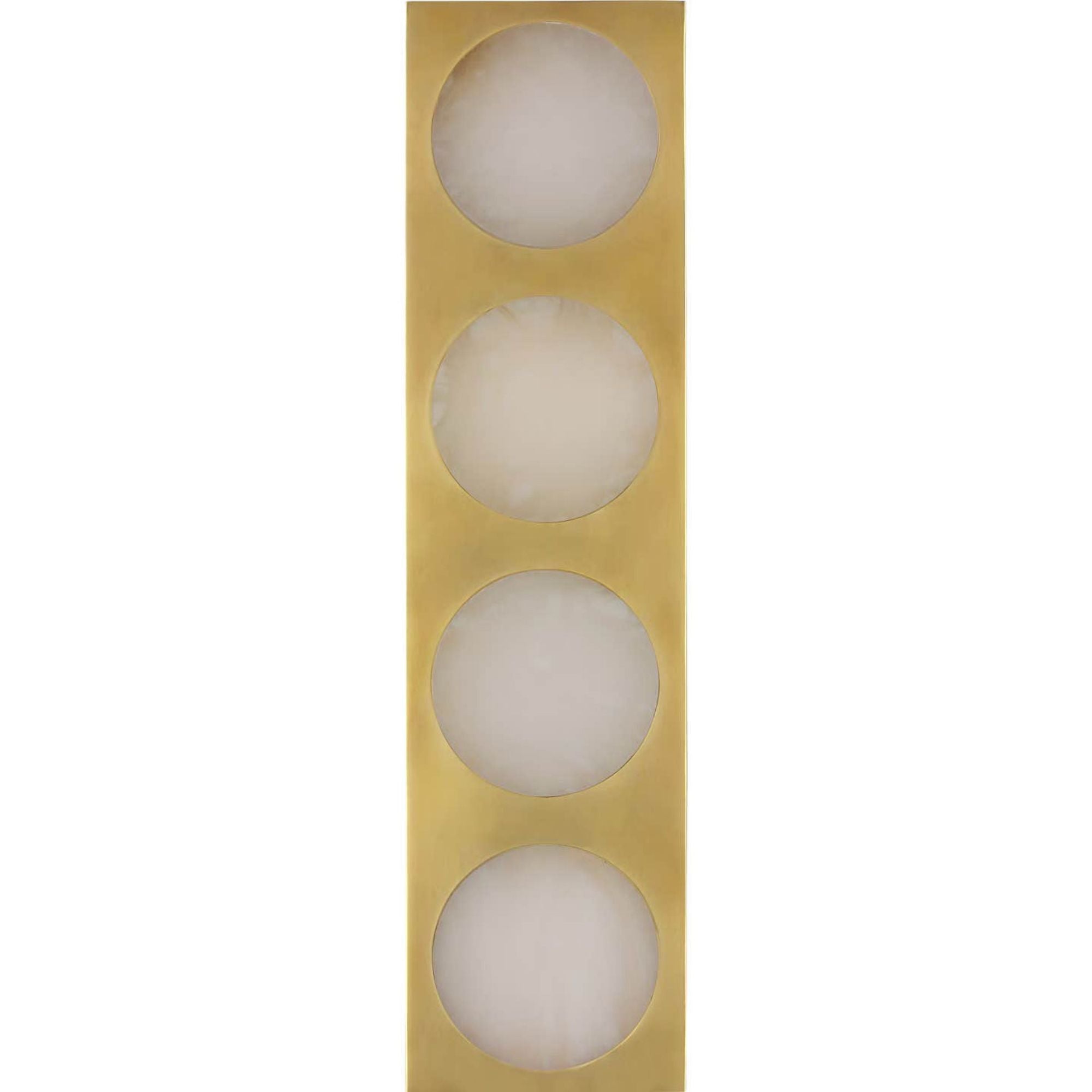 Kelly Wearstler Dichotomy 18" 4 Light Sconce in Antique-Burnished Brass with Alabaster W4.5" x H18" x E0.75"