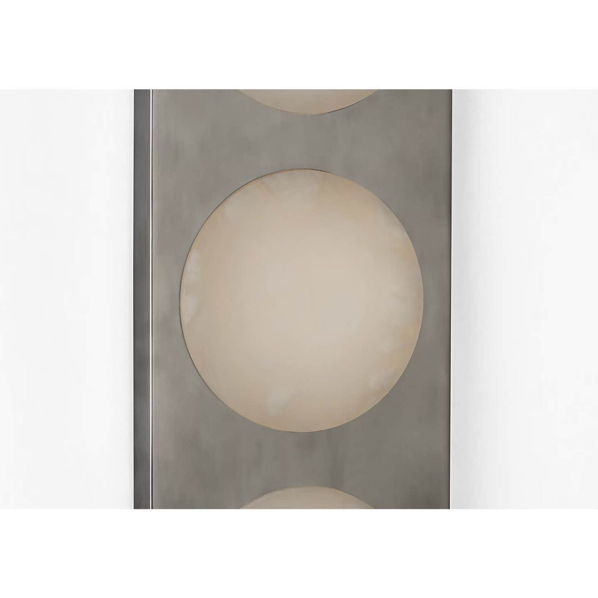 Kelly Wearstler Dichotomy 18" 4 Light Sconce in Pewter with Alabaster W4.5" x H18" x E0.75"