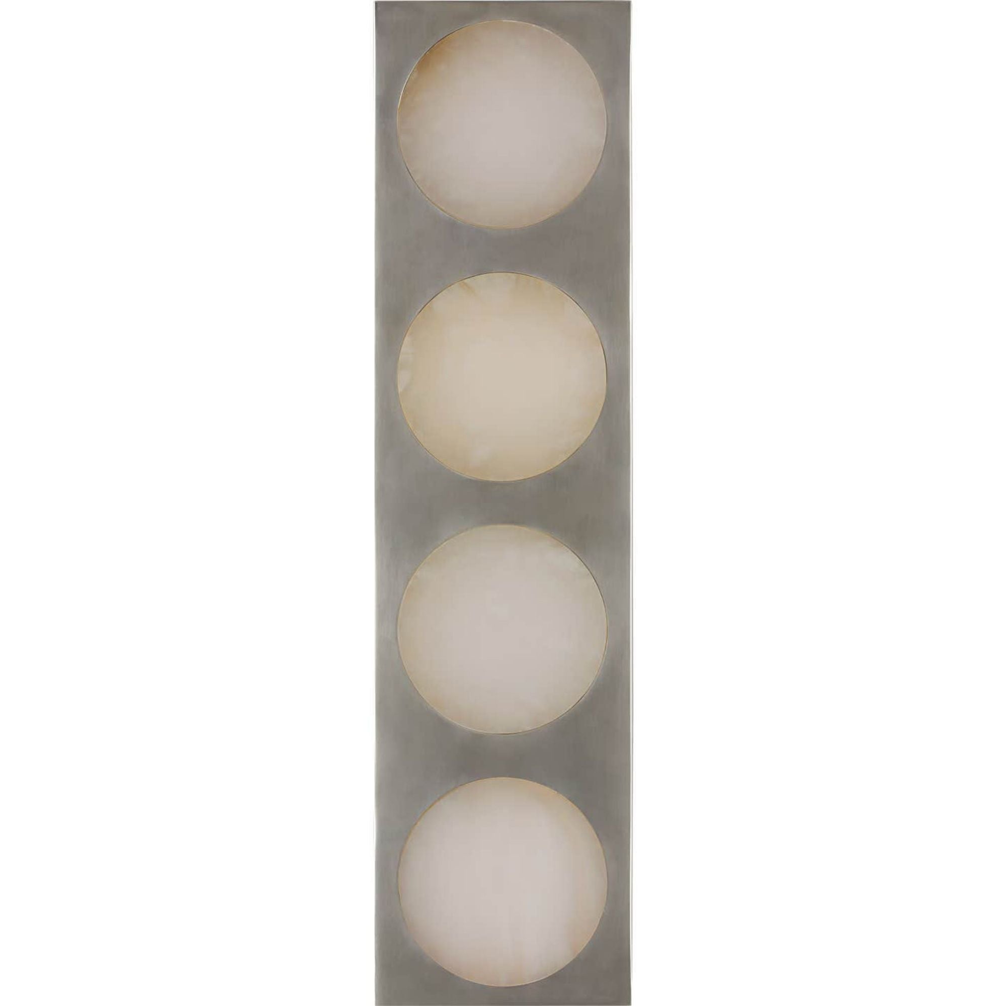 Kelly Wearstler Dichotomy 18" 4 Light Sconce in Pewter with Alabaster W4.5" x H18" x E0.75"