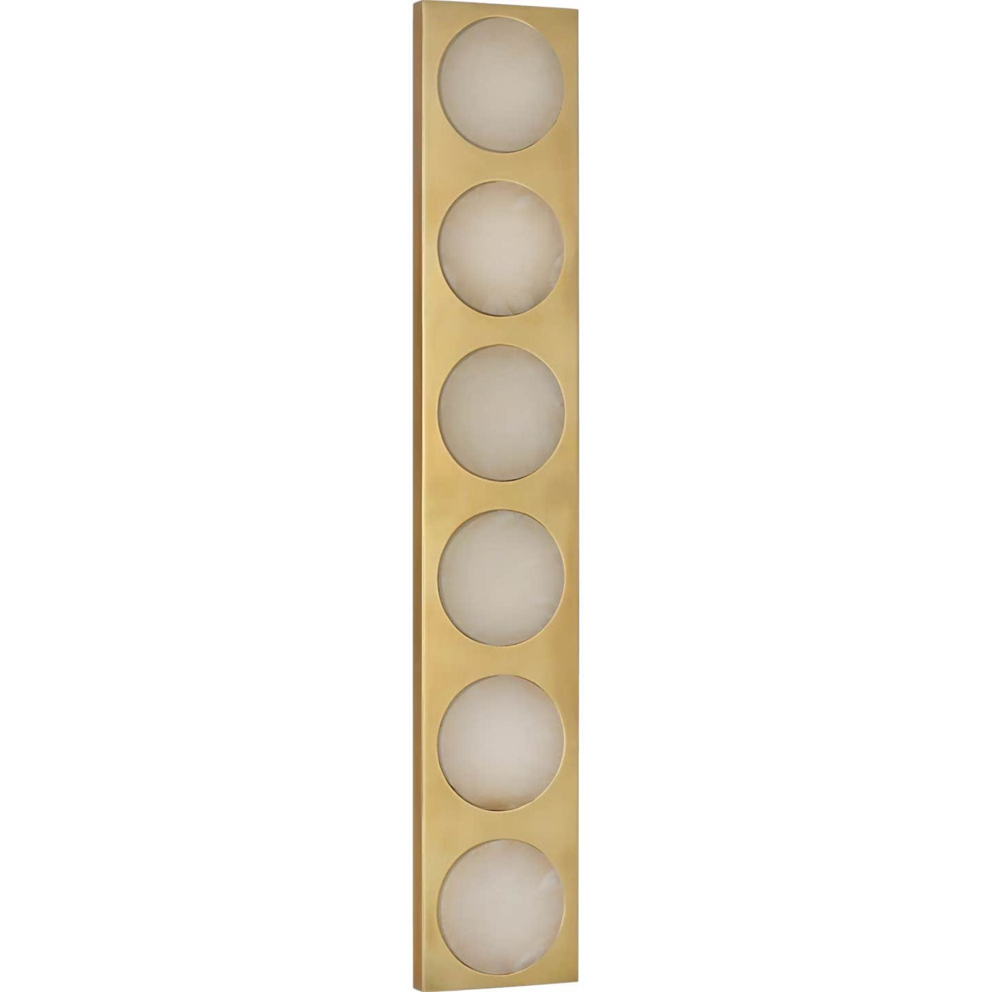 Kelly Wearstler Dichotomy 27" 6 Light Sconce in Antique-Burnished Brass with Alabaster W4.5" x H27" x E0.75"