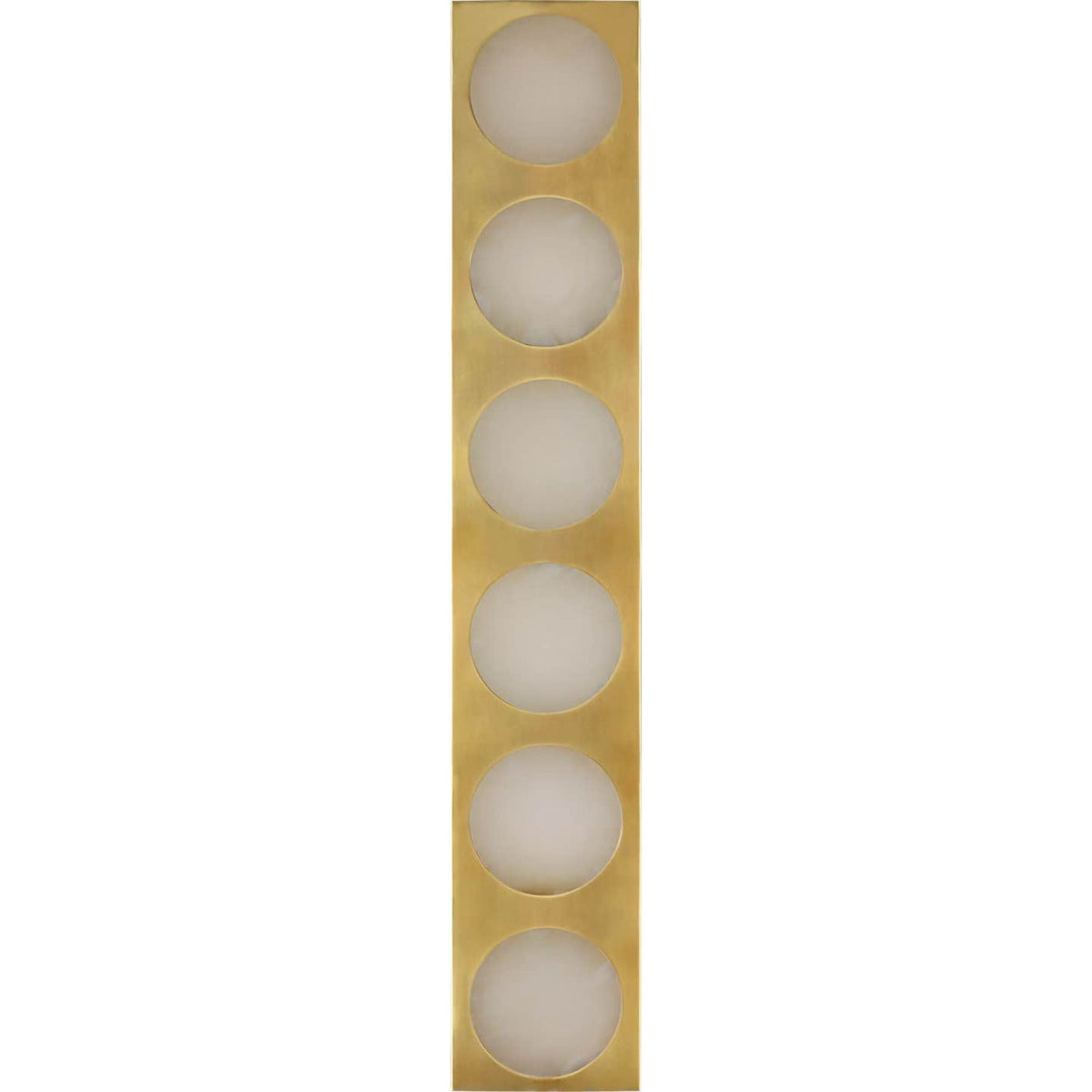 Kelly Wearstler Dichotomy 27" 6 Light Sconce in Antique-Burnished Brass with Alabaster W4.5" x H27" x E0.75"