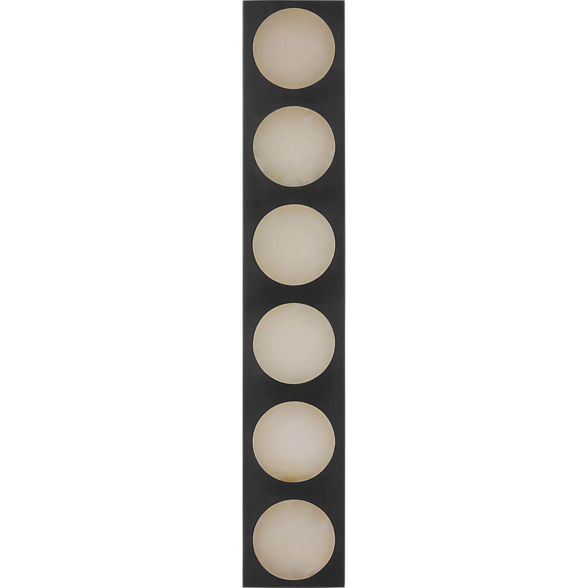 Kelly Wearstler Dichotomy 27" 6 Light Sconce in Bronze with Alabaster W4.5" x H27" x E0.75"