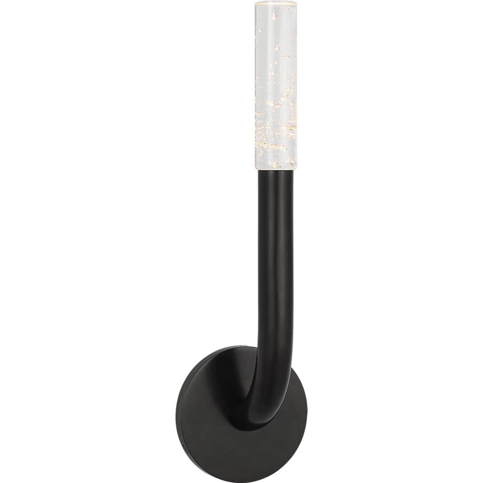 Kelly Wearstler Rousseau 15" Single Sconce in Bronze with Seeded Glass W4.5" x H15.25" x E3.75"