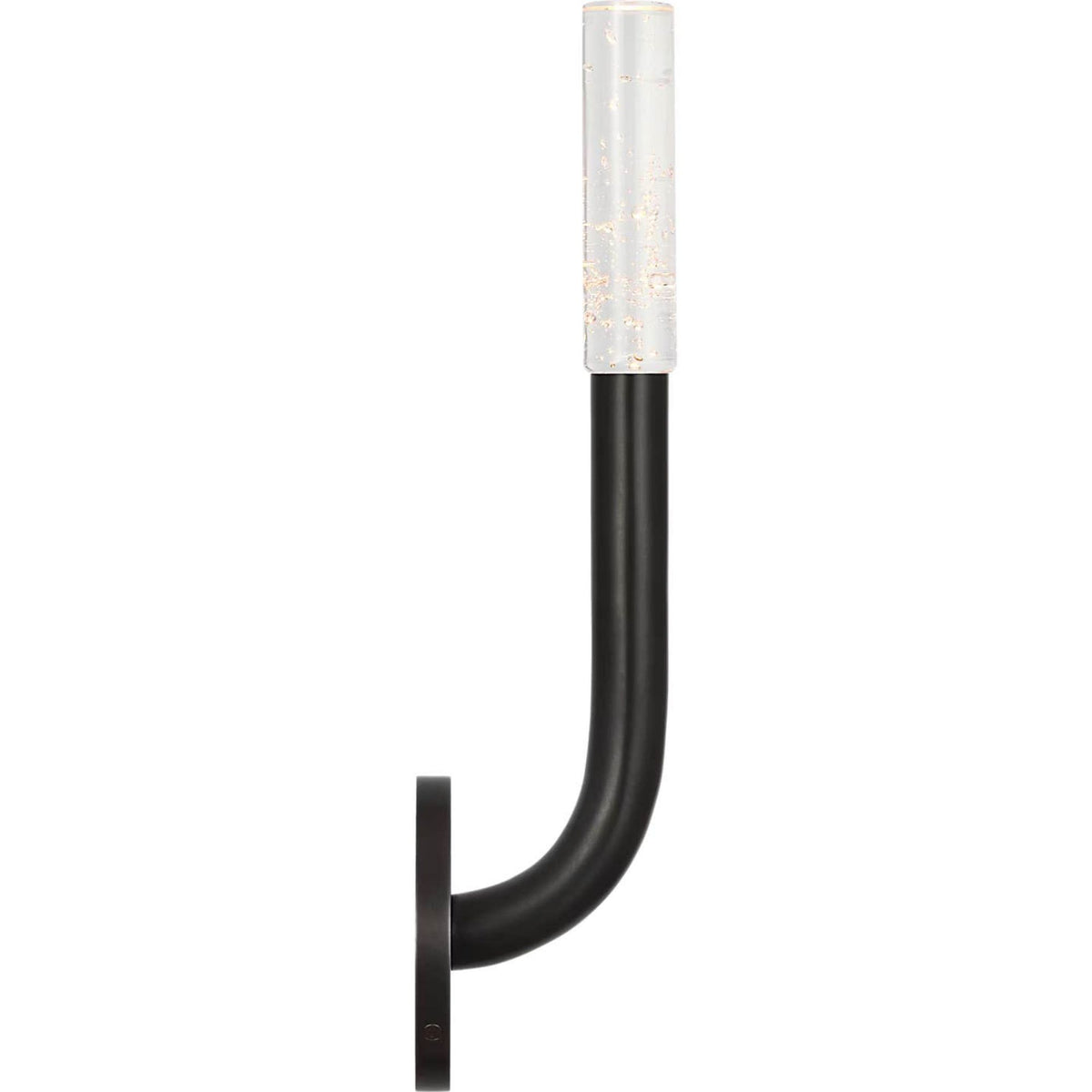 Kelly Wearstler Rousseau 15" Single Sconce in Bronze with Seeded Glass W4.5" x H15.25" x E3.75"