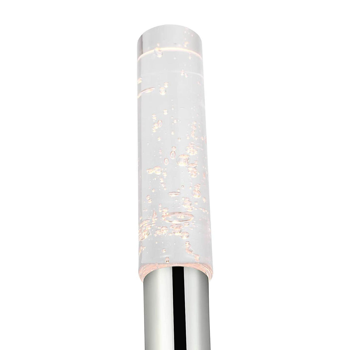 Kelly Wearstler Rousseau 15" Single Sconce in Polished Nickel with Seeded Glass W4.5" x H15.25" x E3.75"