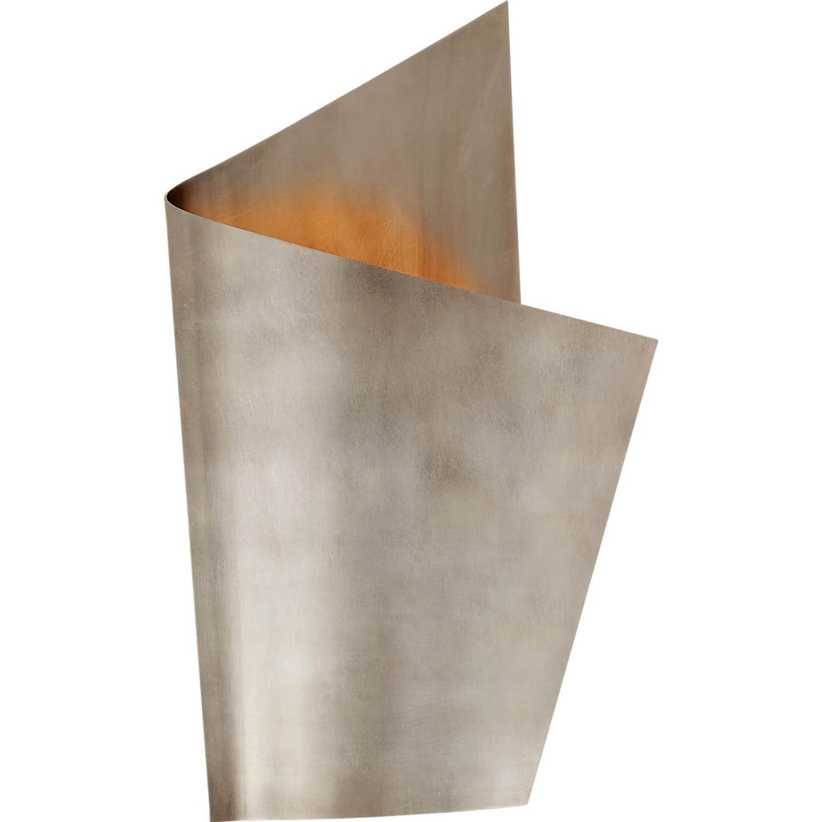 Kelly Wearstler Piel Right Wrapped Sconce in Pewter W11.75" x H19" x E4"