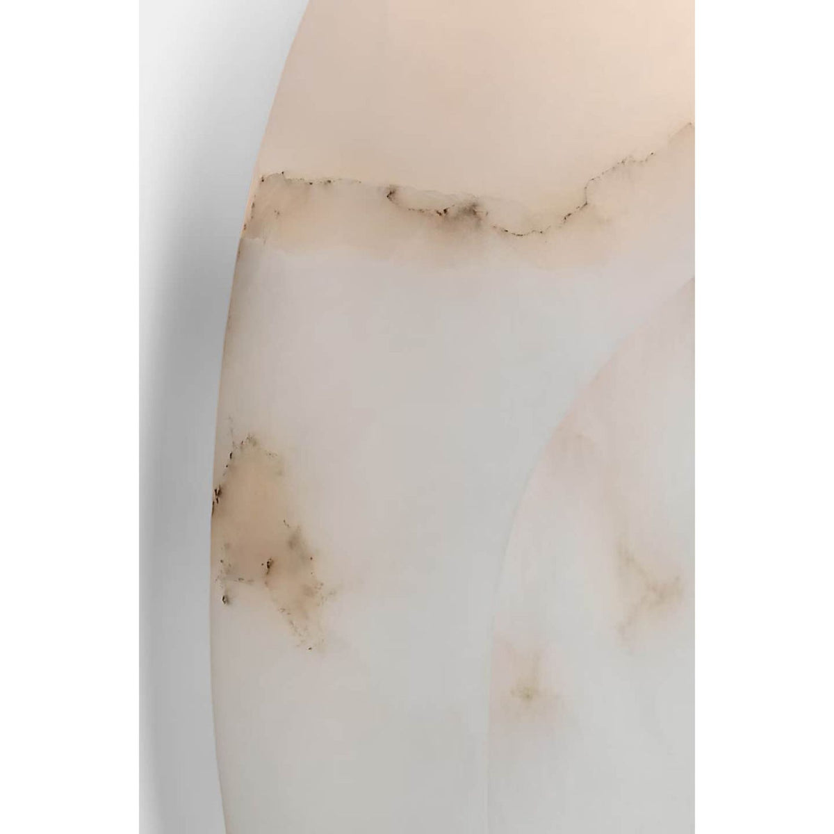 Kelly Wearstler Esculpa 14" Rounded Wall Light in Alabaster and Bronze W12" x H14" x E4"