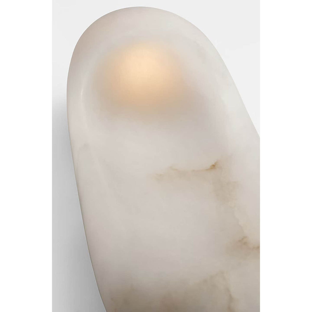 Kelly Wearstler Esculpa 18" Elongated Wall Light in Alabaster and Antique-Burnished Brass W6" x H18" x E4"