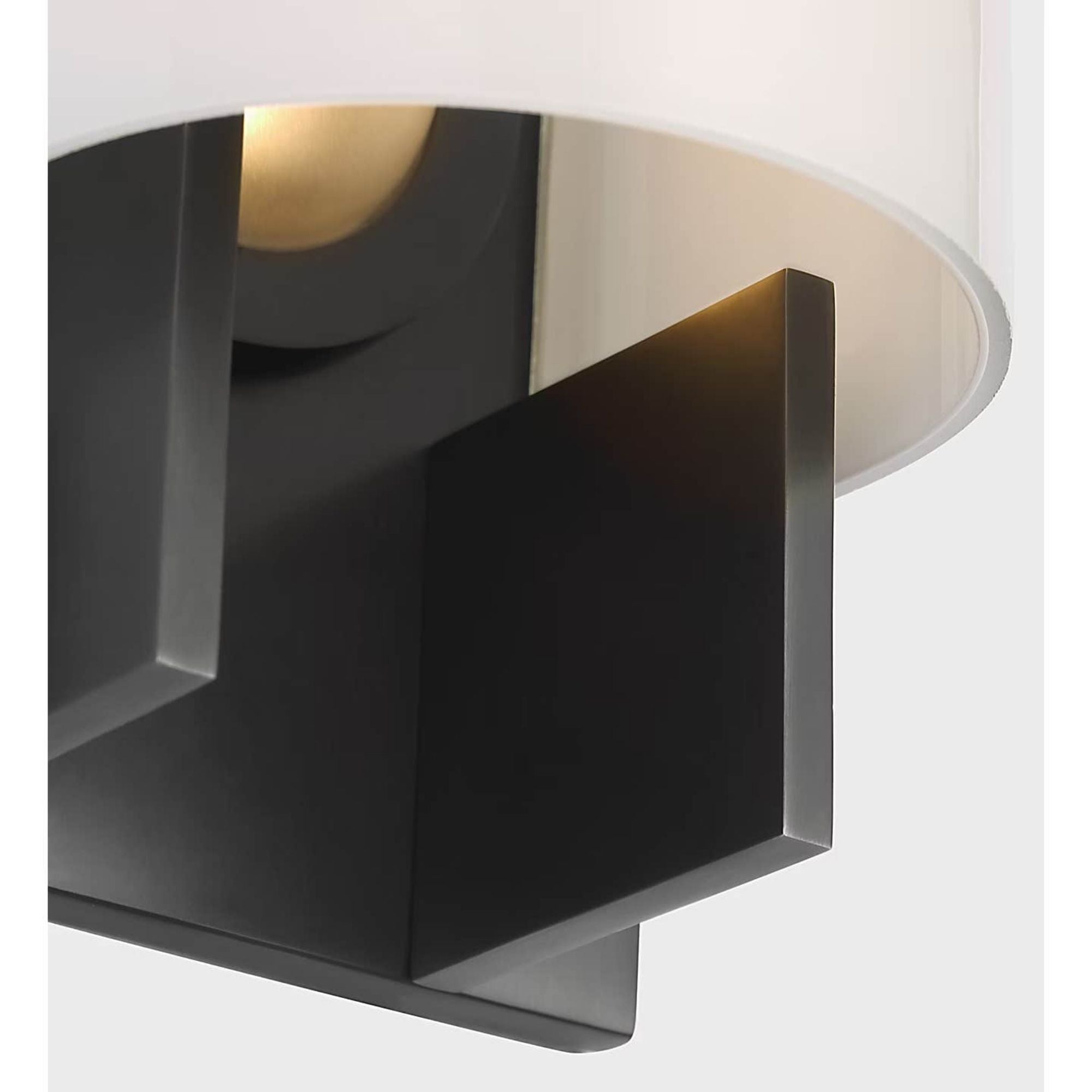 Kelly Wearstler Trouve 8" Sconce in Bronze with White Glass W4.5" x H8" x E4"
