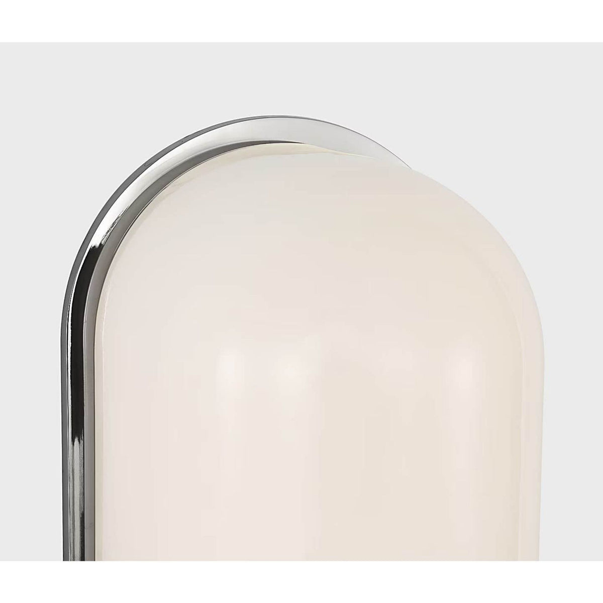 Kelly Wearstler Trouve 8" Sconce in Polished Nickel with White Glass W4.5" x H8" x E4"