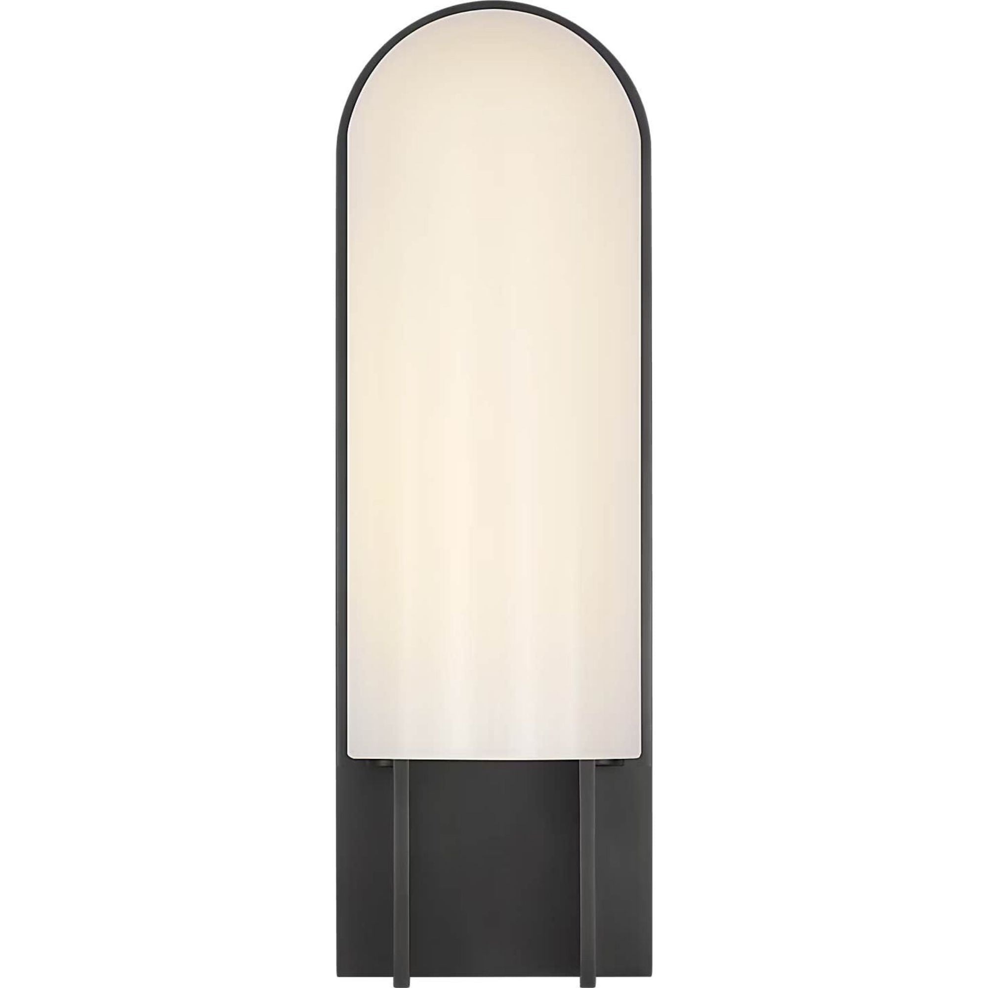 Kelly Wearstler Trouve 14" Sconce in Bronze with White Glass W4.5" x H14" x E4"