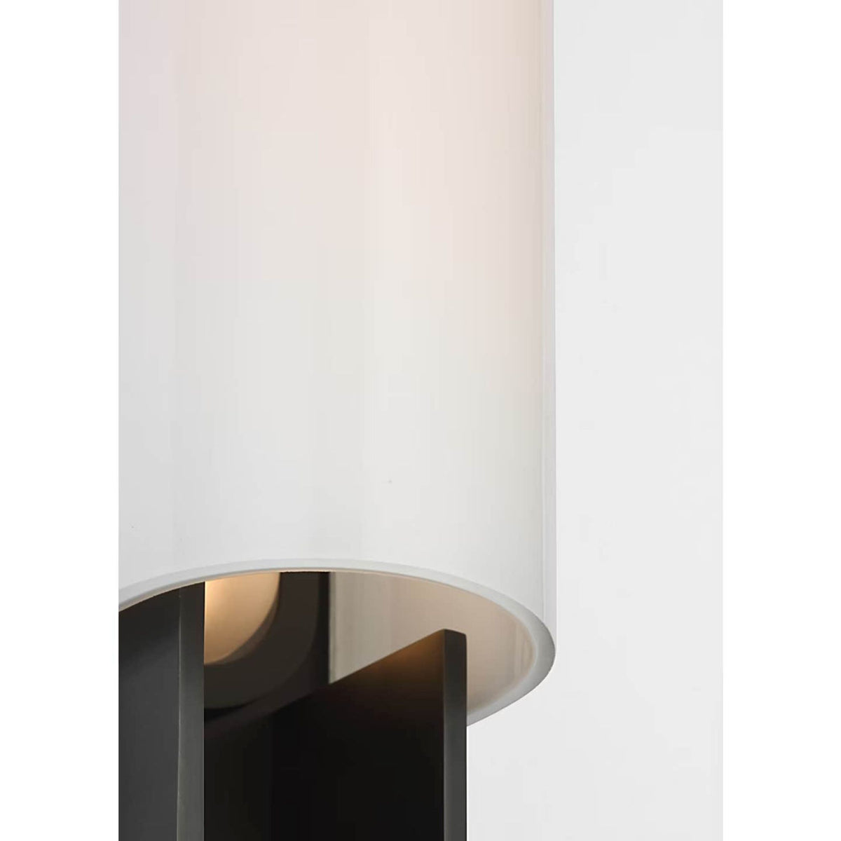 Kelly Wearstler Trouve 23" Sconce in Bronze with White Glass W4.5" x H23" x E4"