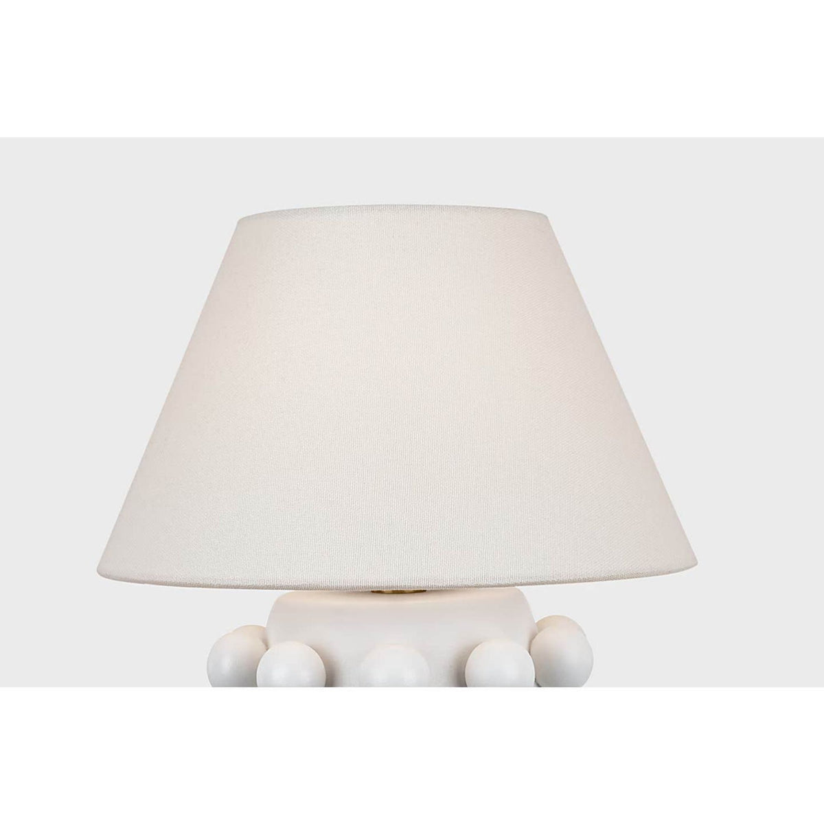 Kelly Wearstler Linden 14" Cordless Table Lamp in Plaster White with Linen Shade W10.5" x H14"