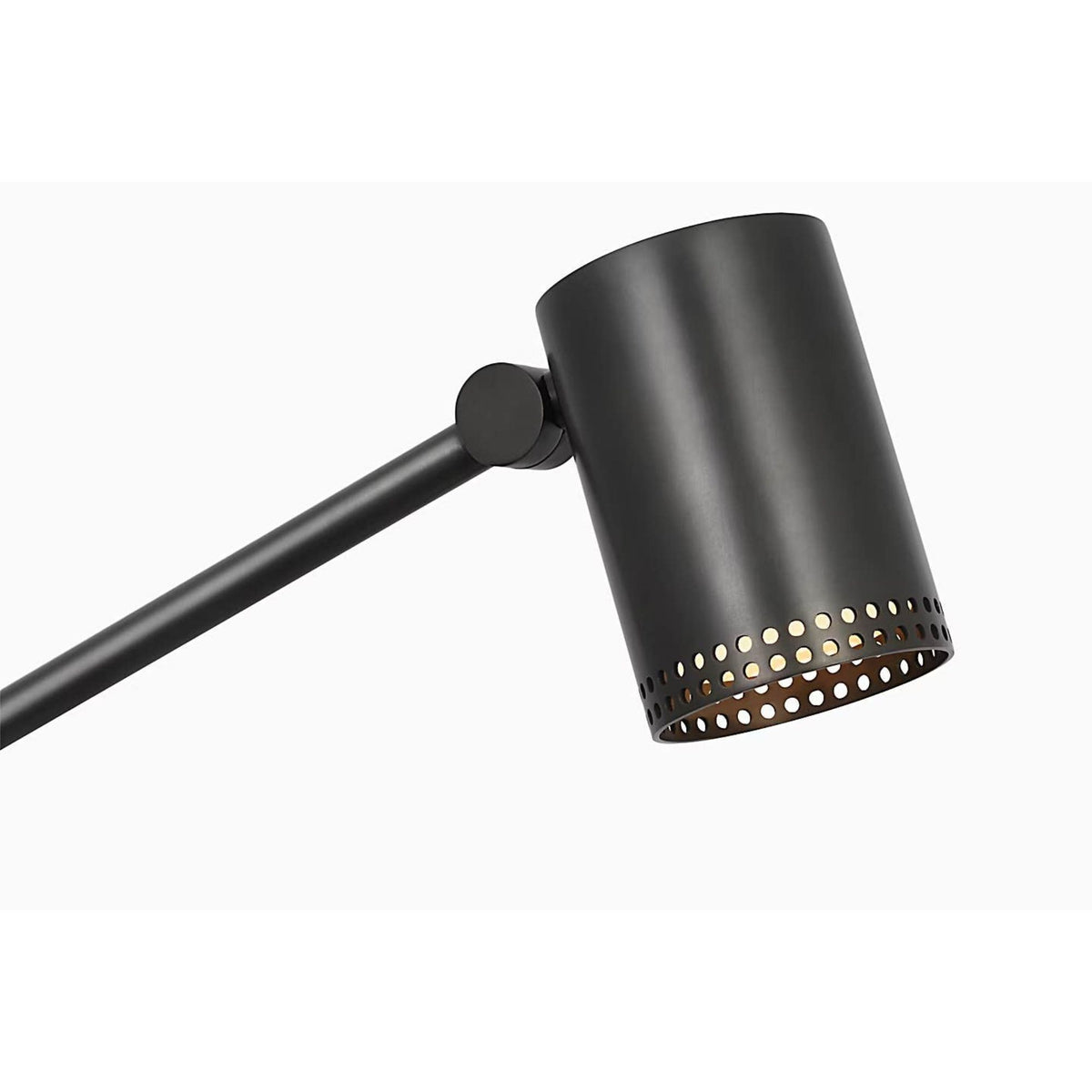 Kelly Wearstler Precision Articulating Table Lamp in Bronze with White Glass W5" x H19.5" - 30.25" x E17.25" - 21.25"