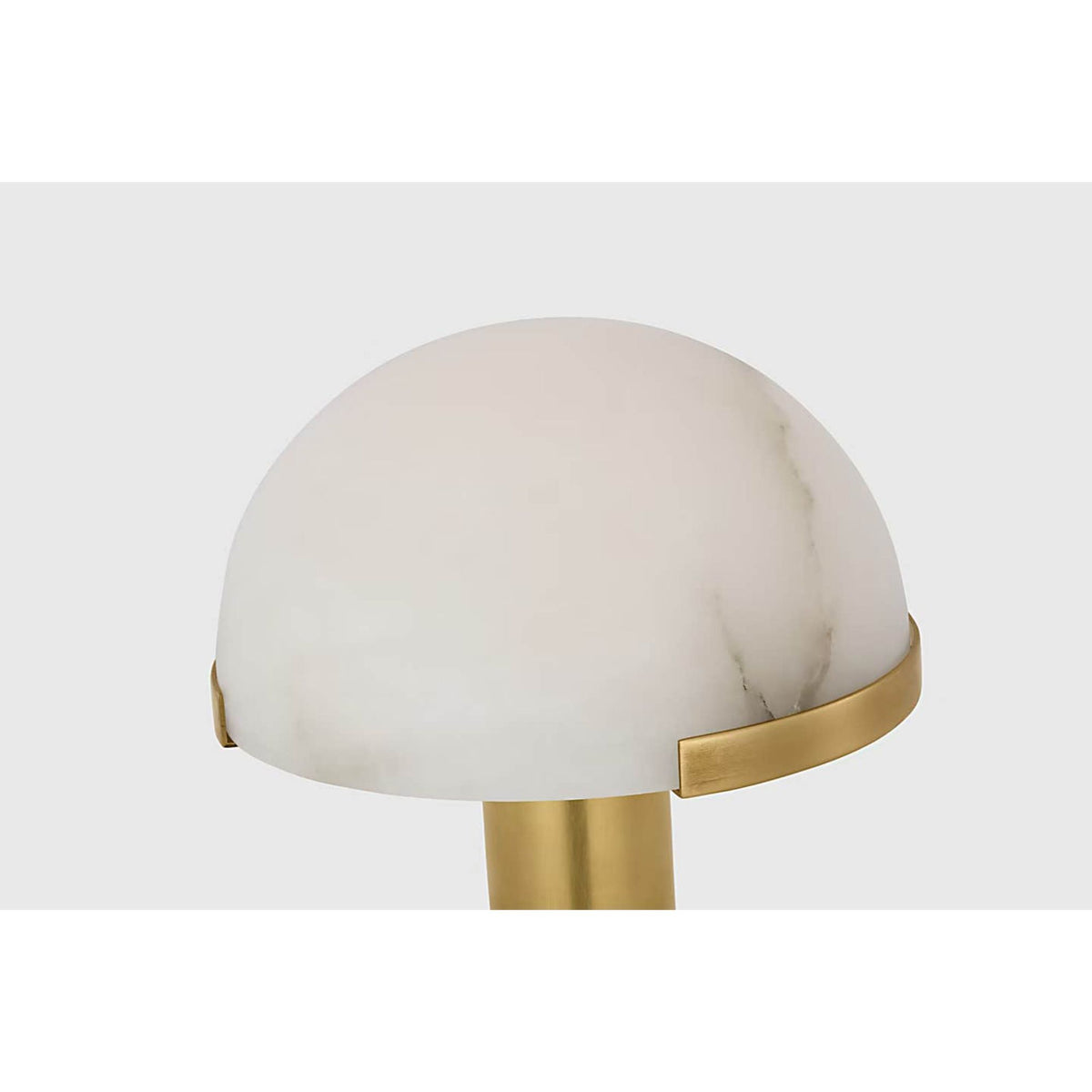 Kelly Wearstler Melange 8" Rechargeable Accent Lamp in Antique-Burnished Brass with Alabaster Shade W6" x H8"