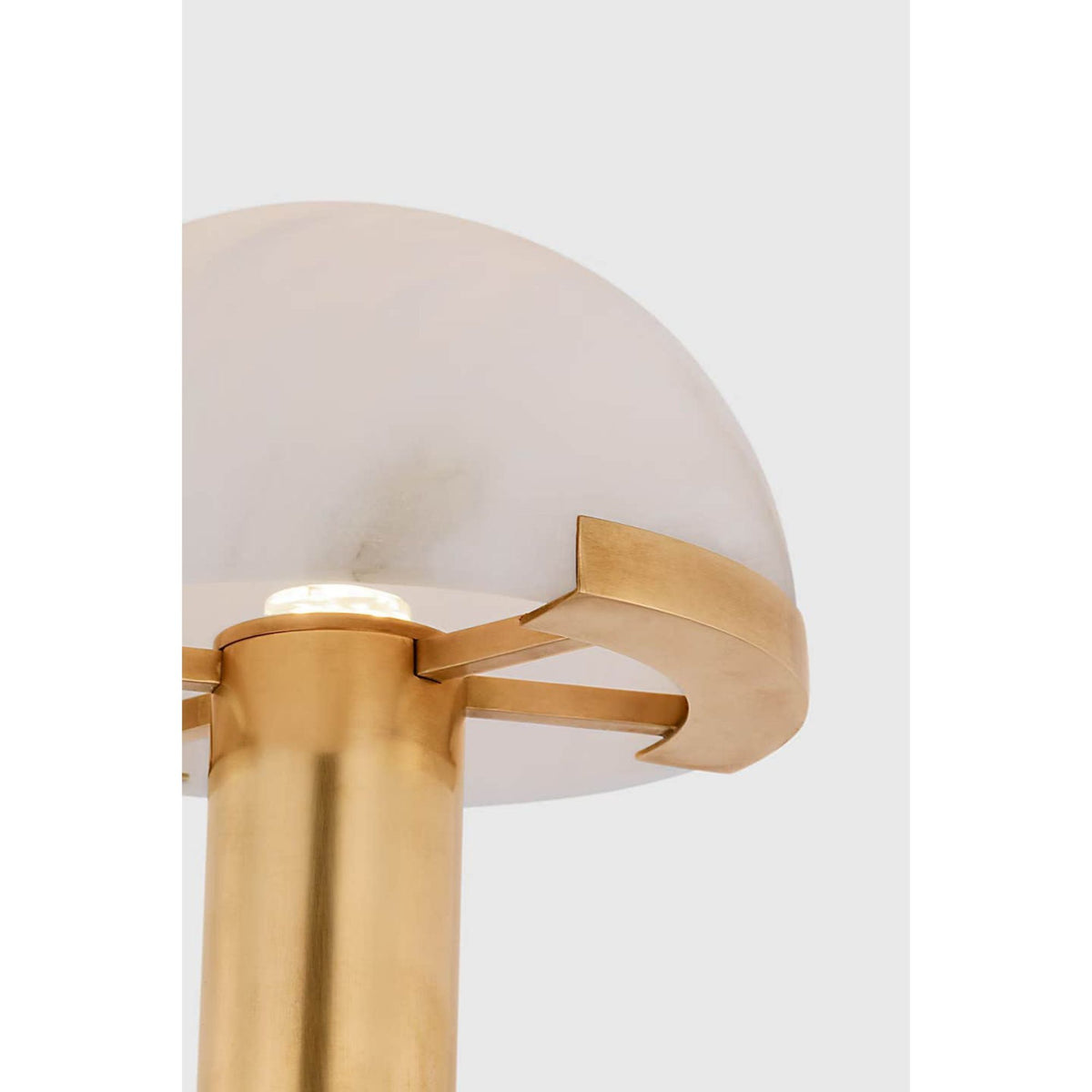 Kelly Wearstler Melange 8" Rechargeable Accent Lamp in Antique-Burnished Brass with Alabaster Shade W6" x H8"