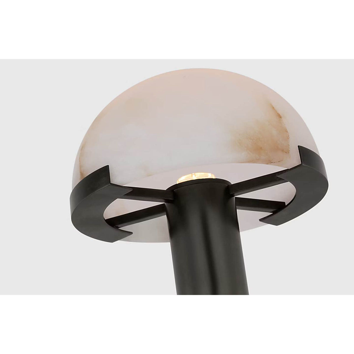Kelly Wearstler Melange 8" Rechargeable Accent Lamp in Bronze with Alabaster Shade W6" x H8"