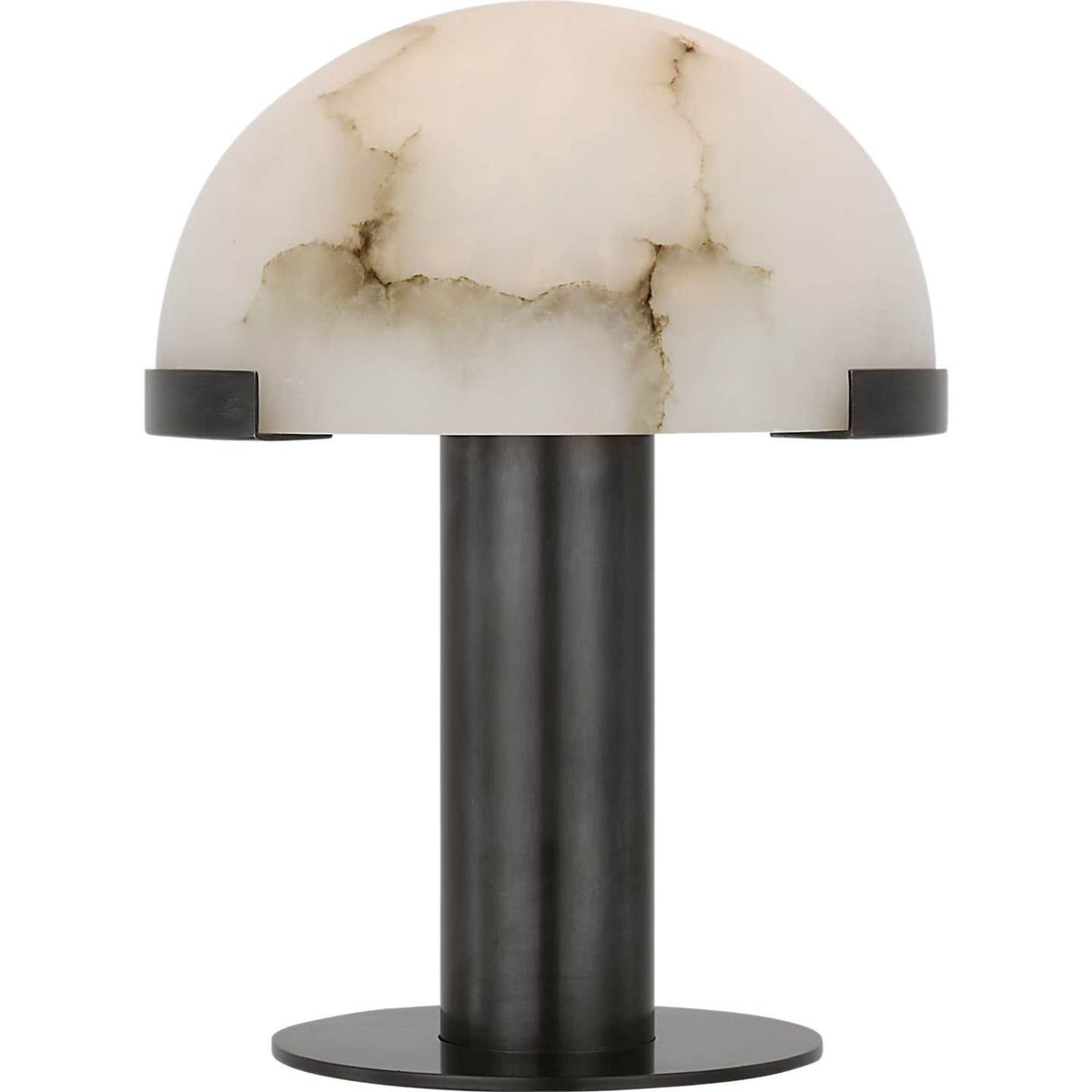 Kelly Wearstler Melange 8" Rechargeable Accent Lamp in Bronze with Alabaster Shade W6" x H8"
