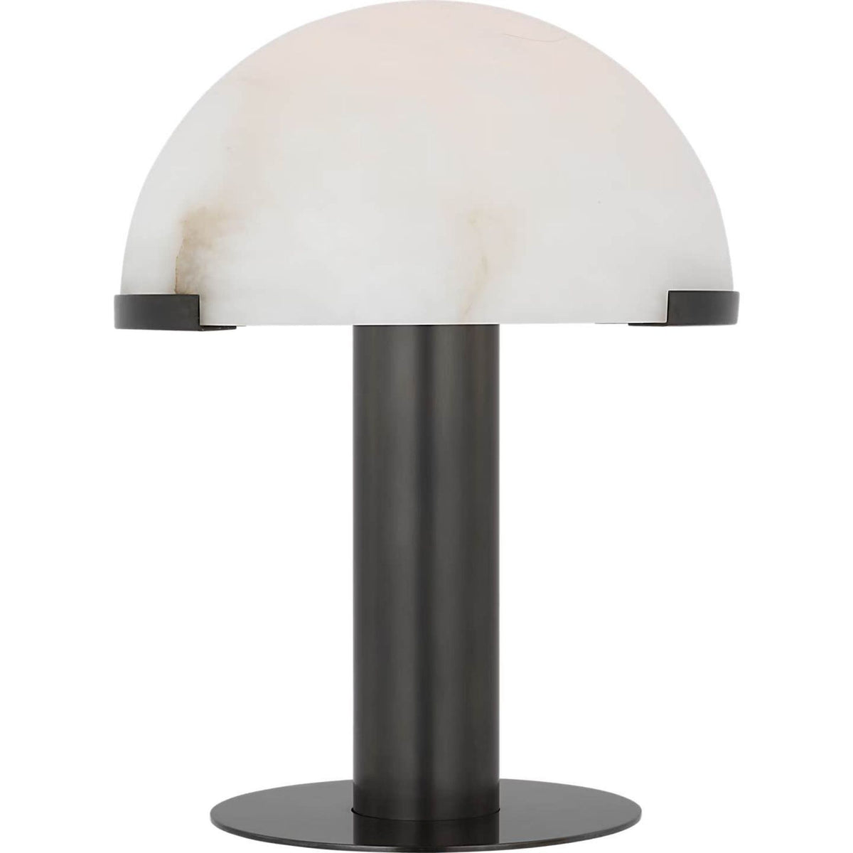 Kelly Wearstler Melange 12" Rechargeable Table Lamp in Bronze with Alabaster Shade W9.25" x H12"
