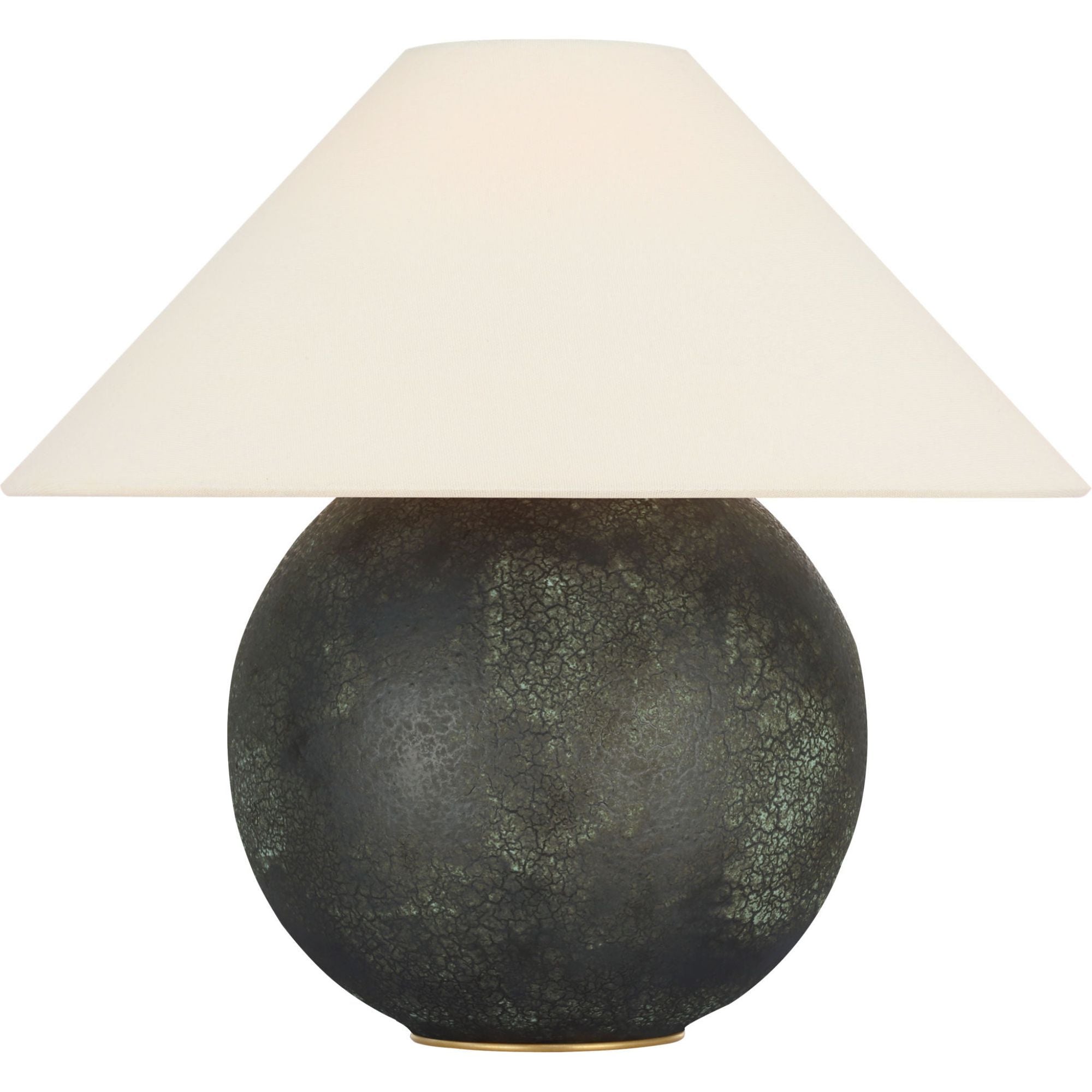 Kelly Wearstler Lindo 14" Accent Lamp in Aurora with Linen Shade W15" x H13.75"