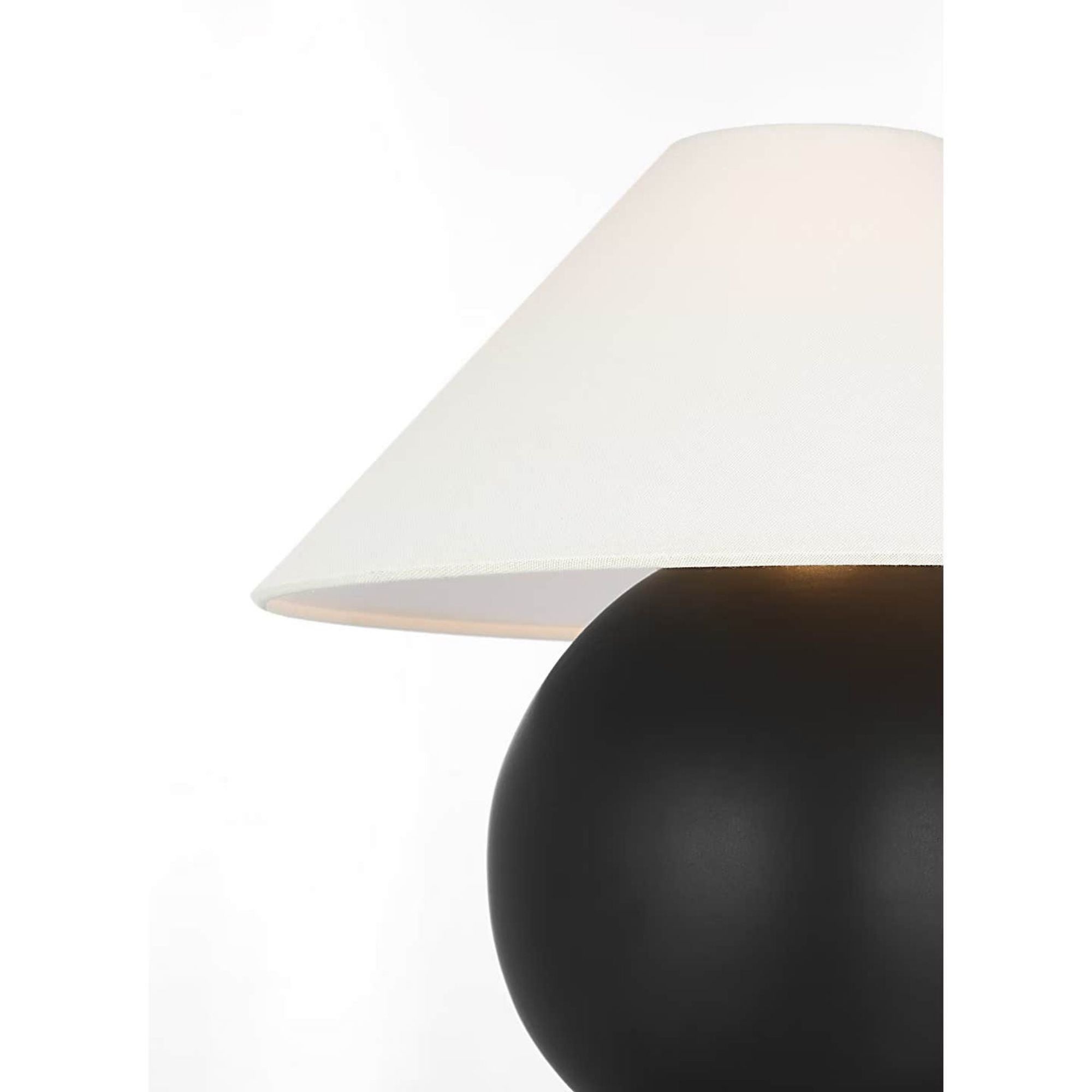Kelly Wearstler Lindo 14" Accent Lamp in Nocturne with Linen Shade W15" x H13.75"