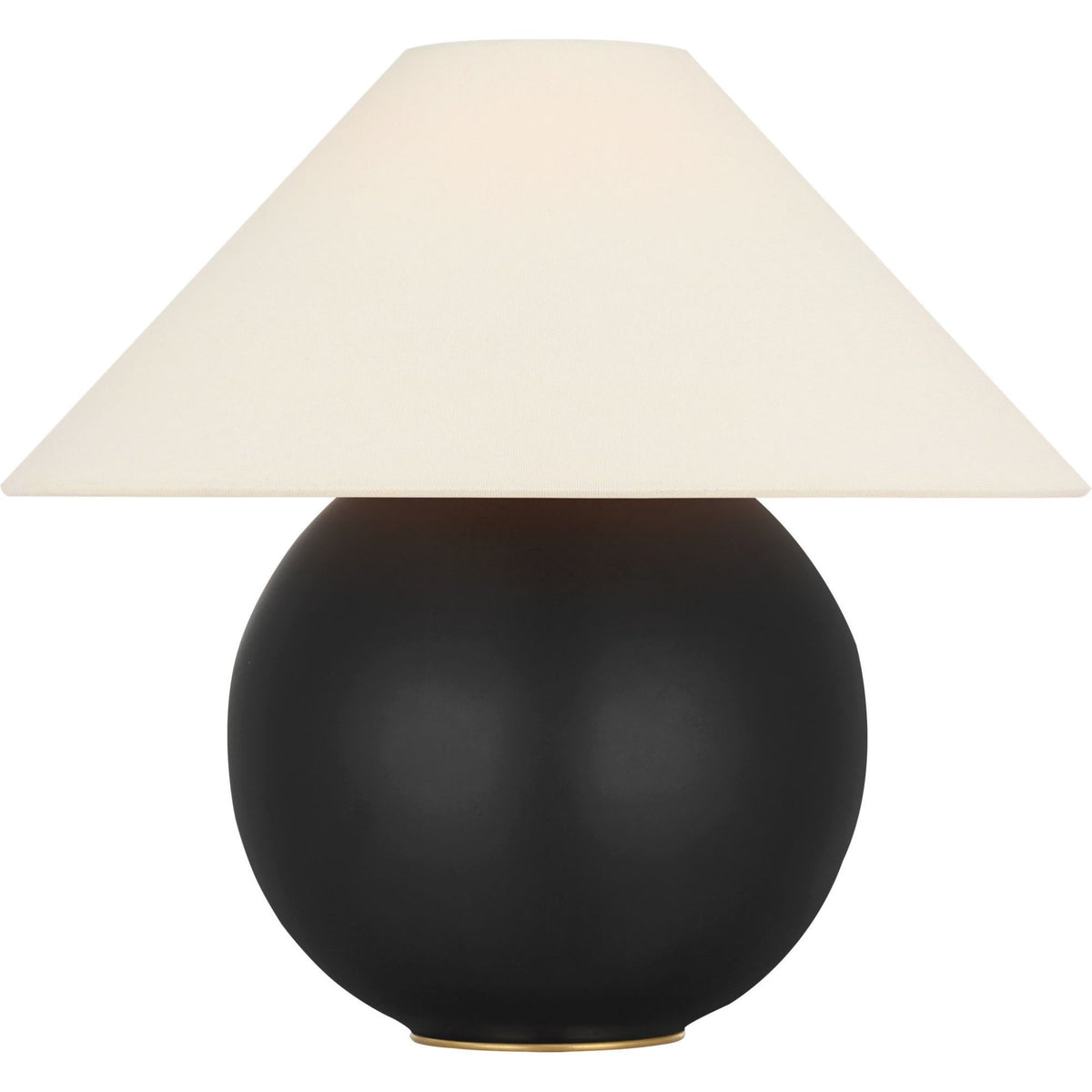 Kelly Wearstler Lindo 14" Accent Lamp in Nocturne with Linen Shade W15" x H13.75"
