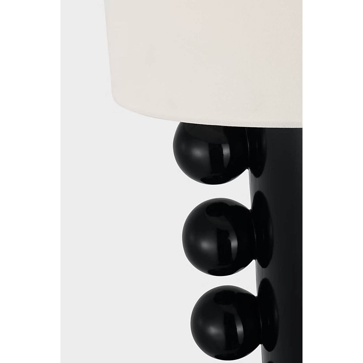 Kelly Wearstler Tiglia Tall Cordless Table Lamp in Black with Linen Shade W18.5" x H31"
