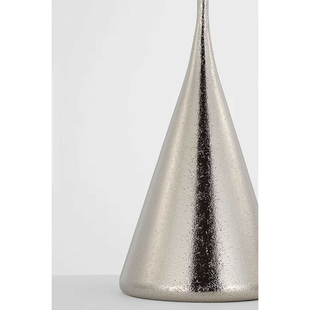 Kelly Wearstler Zealous 30" Table Lamp in Museum Nickel with Linen Shade W23" x H30"