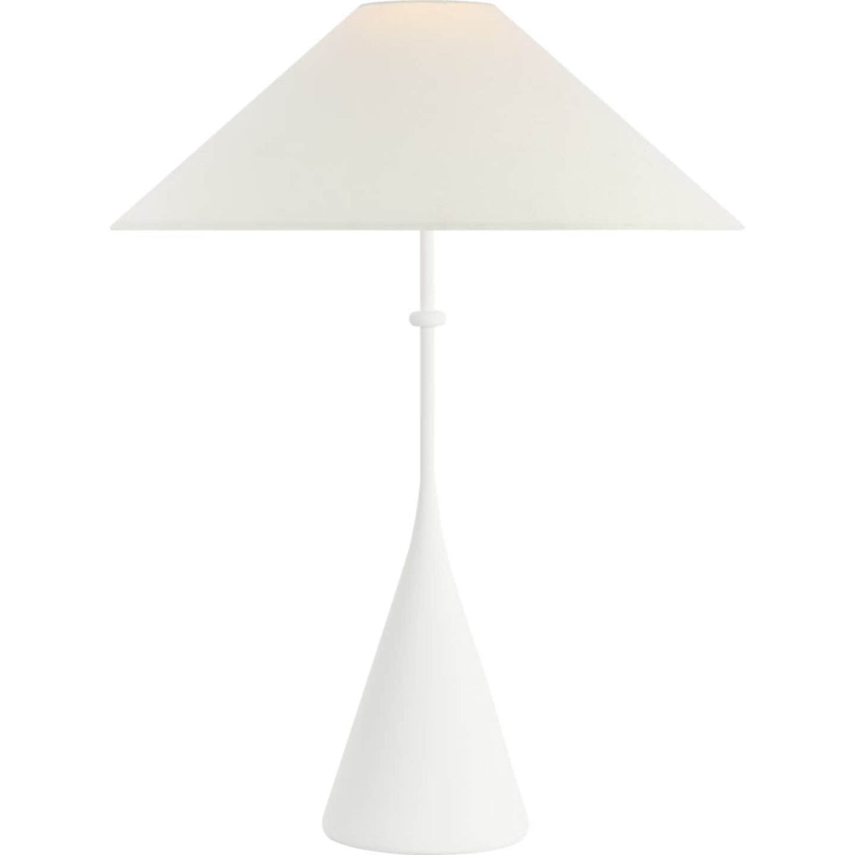 Kelly Wearstler Zealous 30" Table Lamp in Museum White with Linen Shade W23" x H30"