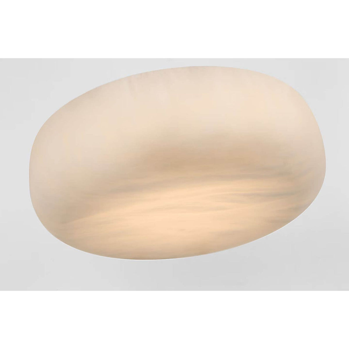 Kelly Wearstler Formosa 17" Flush Mount in Alabaster and Antique-Burnished Brass W17" x H5.75"