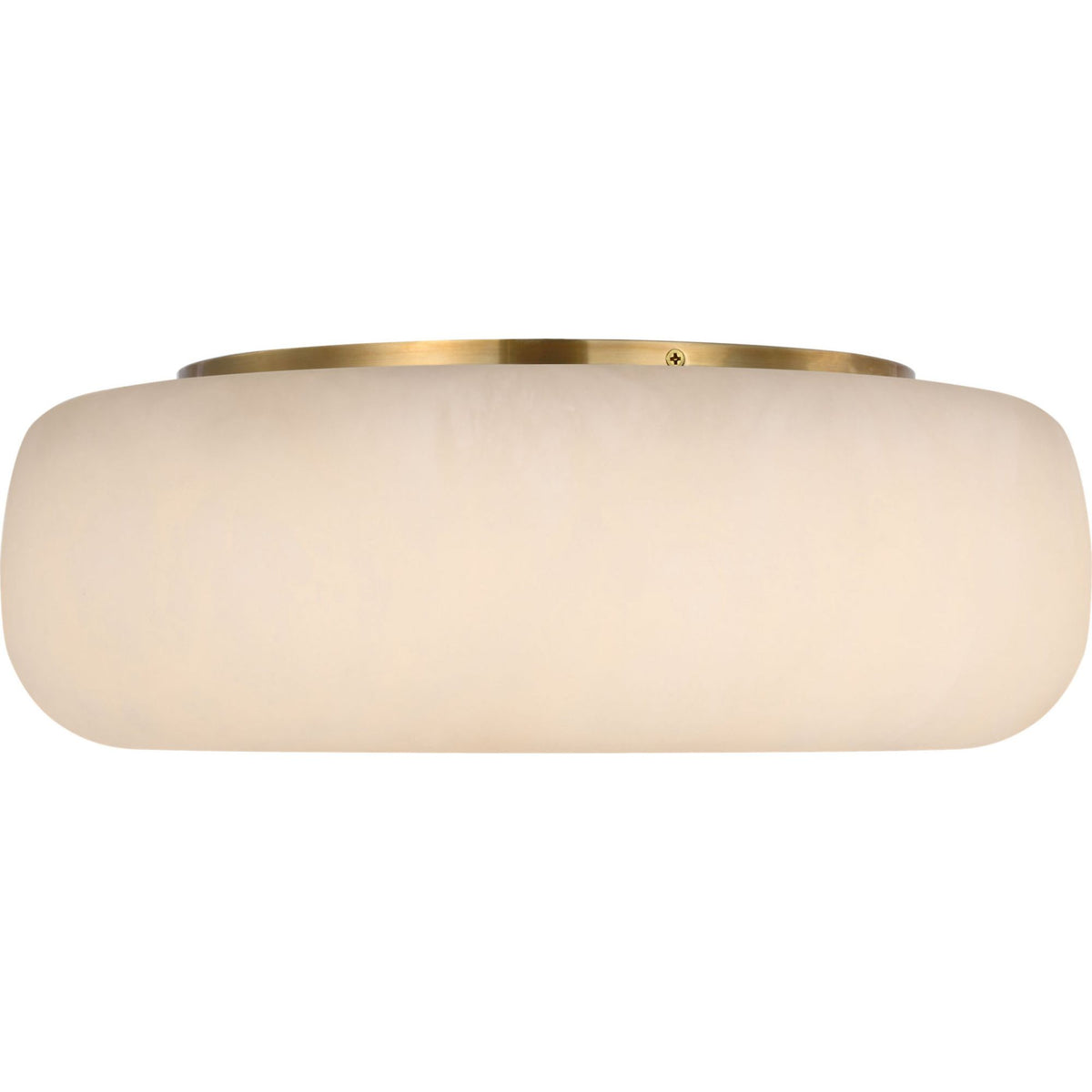 Kelly Wearstler Formosa 17" Flush Mount in Alabaster and Antique-Burnished Brass W17" x H5.75"