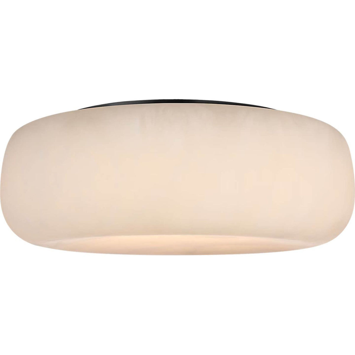 Kelly Wearstler Formosa 17" Flush Mount in Alabaster and Bronze W17" x H5.75"