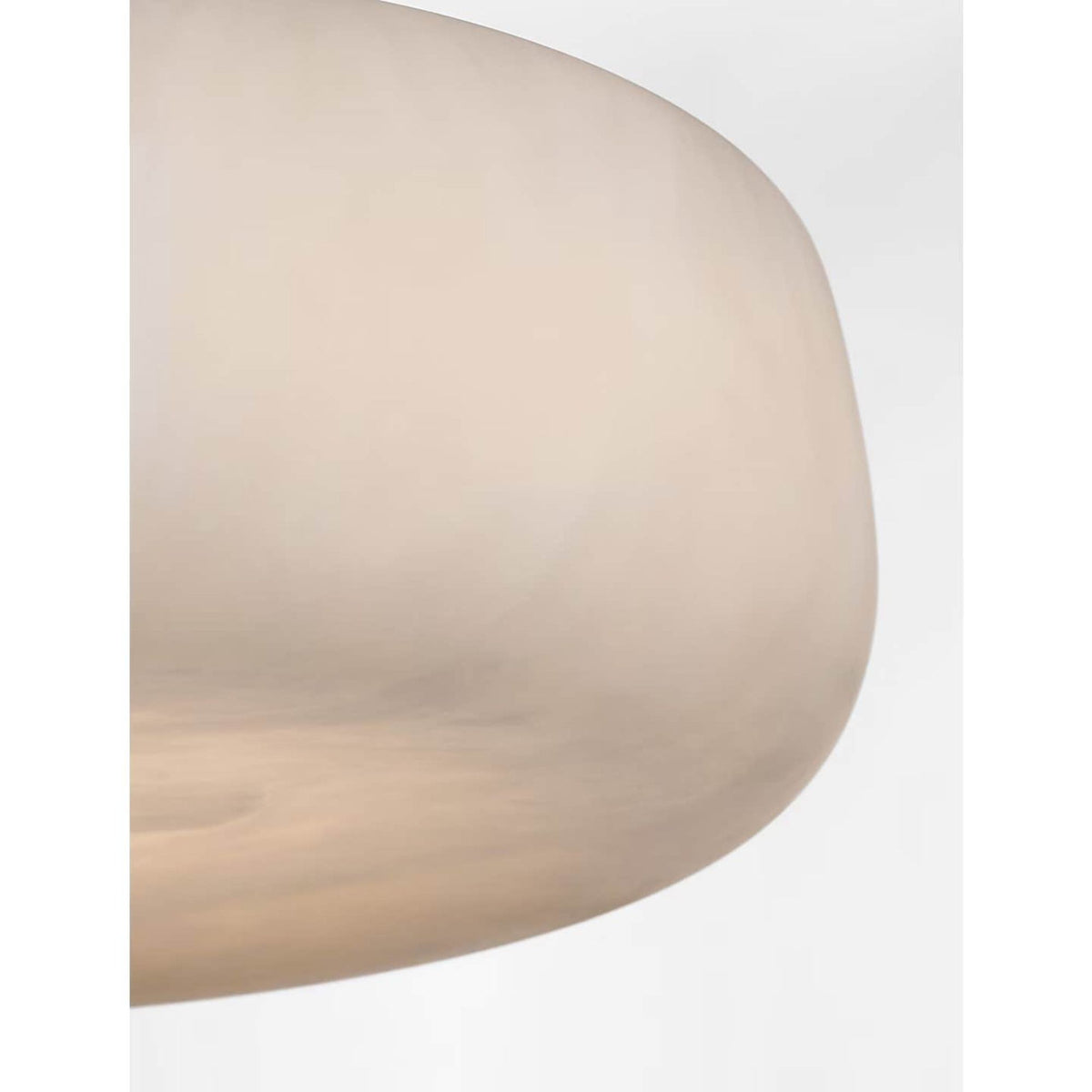 Kelly Wearstler Formosa 17" Flush Mount in Alabaster and Polished Nickel W17" x H5.75"