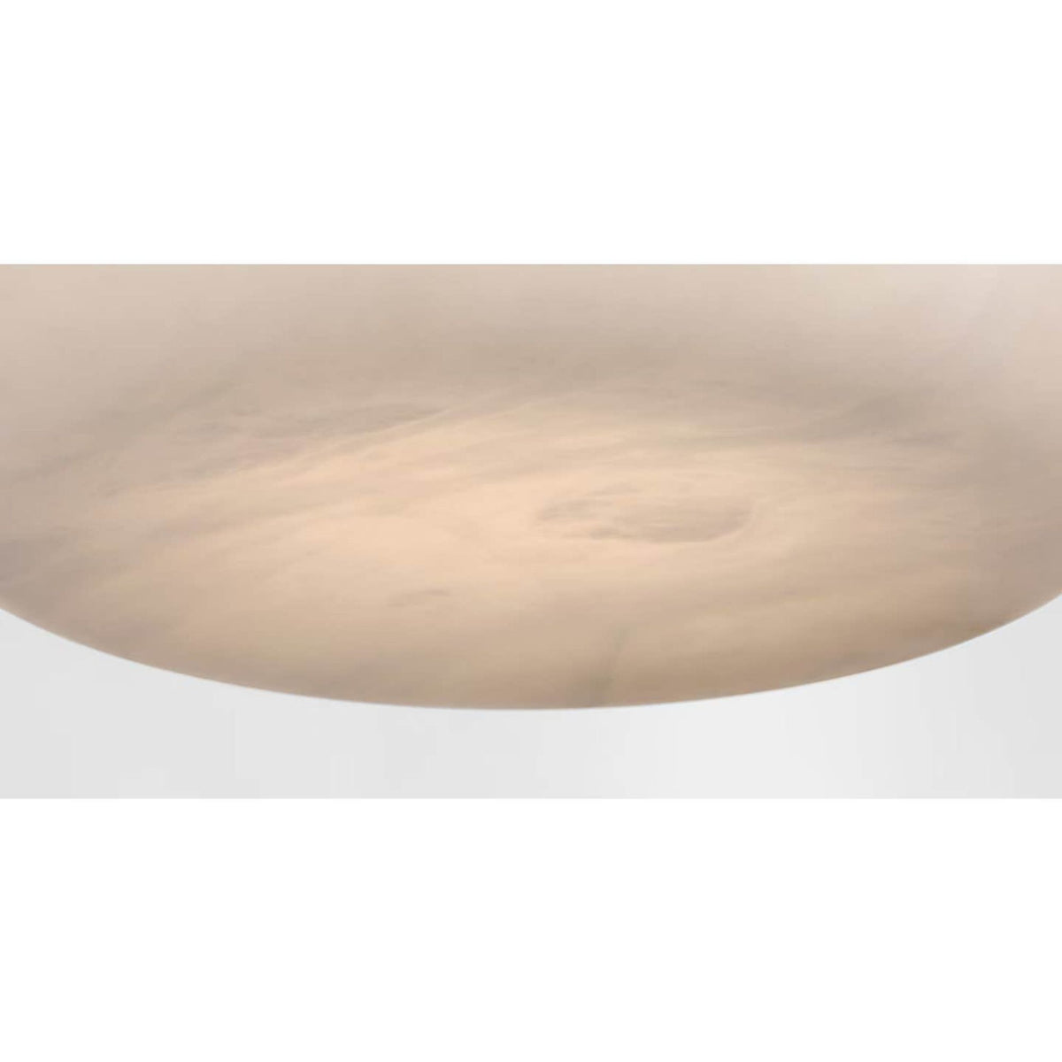 Kelly Wearstler Formosa 17" Flush Mount in Alabaster and Polished Nickel W17" x H5.75"