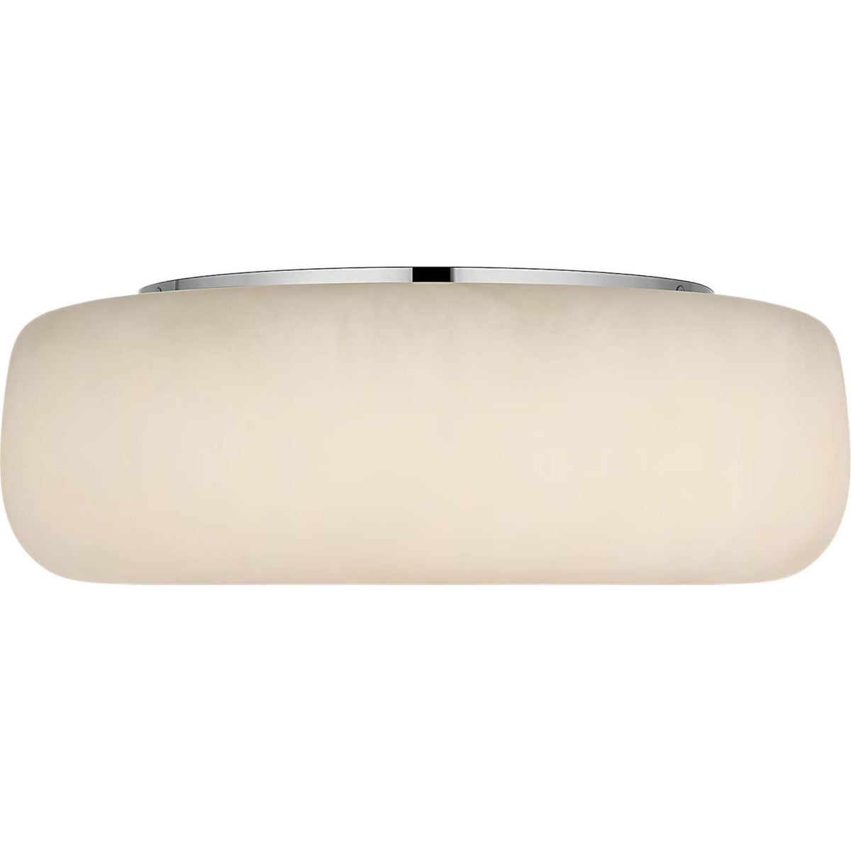 Kelly Wearstler Formosa 17" Flush Mount in Alabaster and Polished Nickel W17" x H5.75"