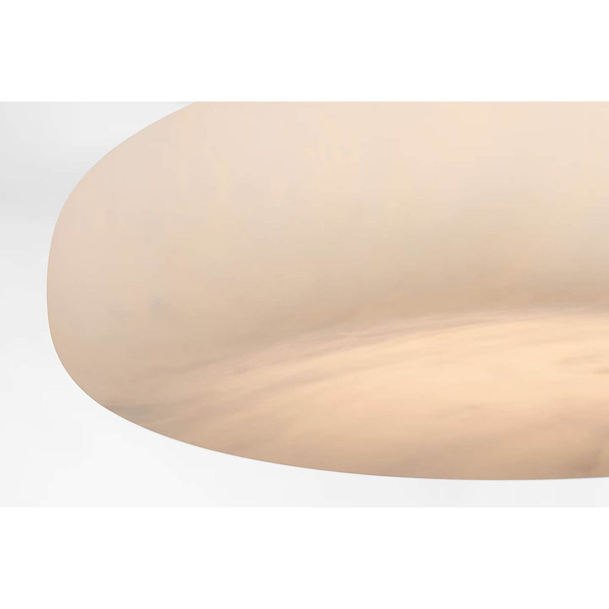 Kelly Wearstler Formosa 22" Flush Mount in Alabaster and Antique-Burnished Brass W22" x H4.25"
