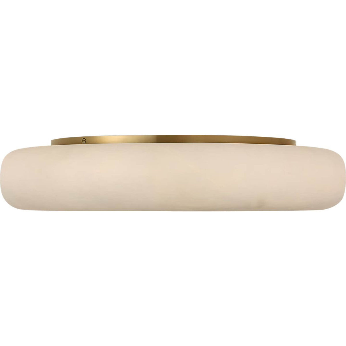 Kelly Wearstler Formosa 22" Flush Mount in Alabaster and Antique-Burnished Brass W22" x H4.25"