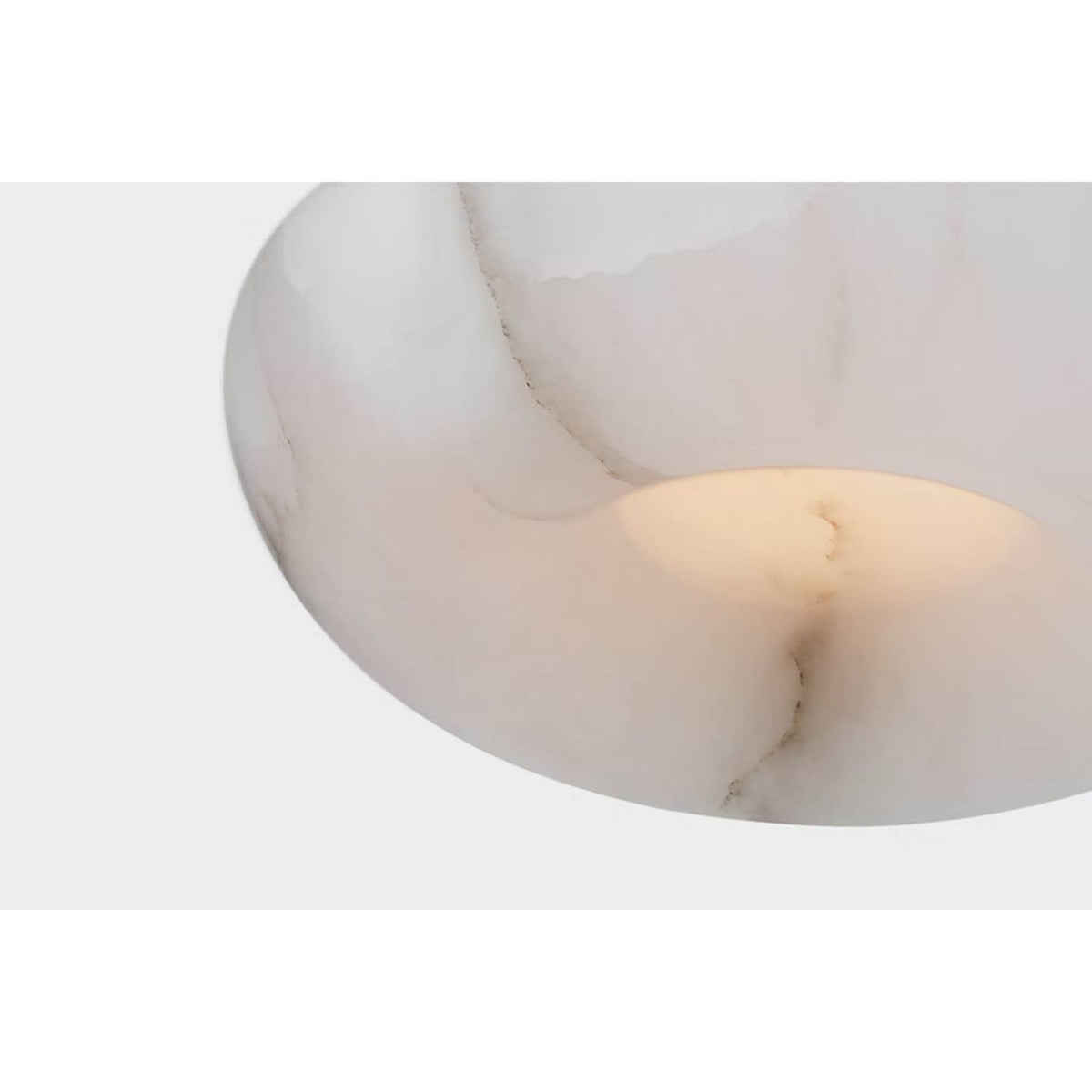 Kelly Wearstler Cappello 6" Flush Mount in Alabaster and Polished Nickel W6" x H2.75"