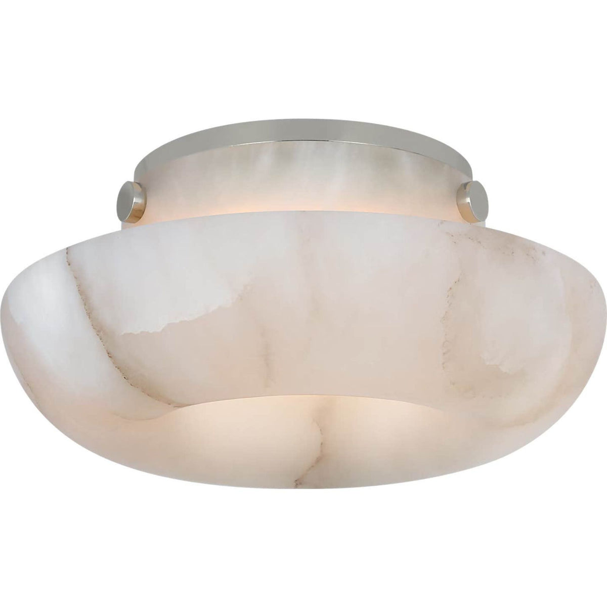 Kelly Wearstler Cappello 6" Flush Mount in Alabaster and Polished Nickel W6" x H2.75"