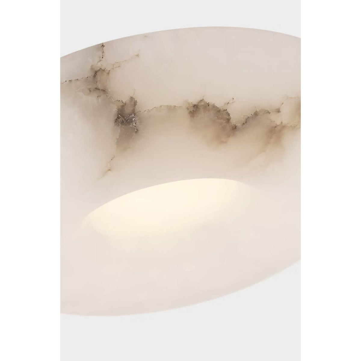 Kelly Wearstler Cappello 12" Flush Mount in Alabaster and Polished Nickel W12" x H3.75"