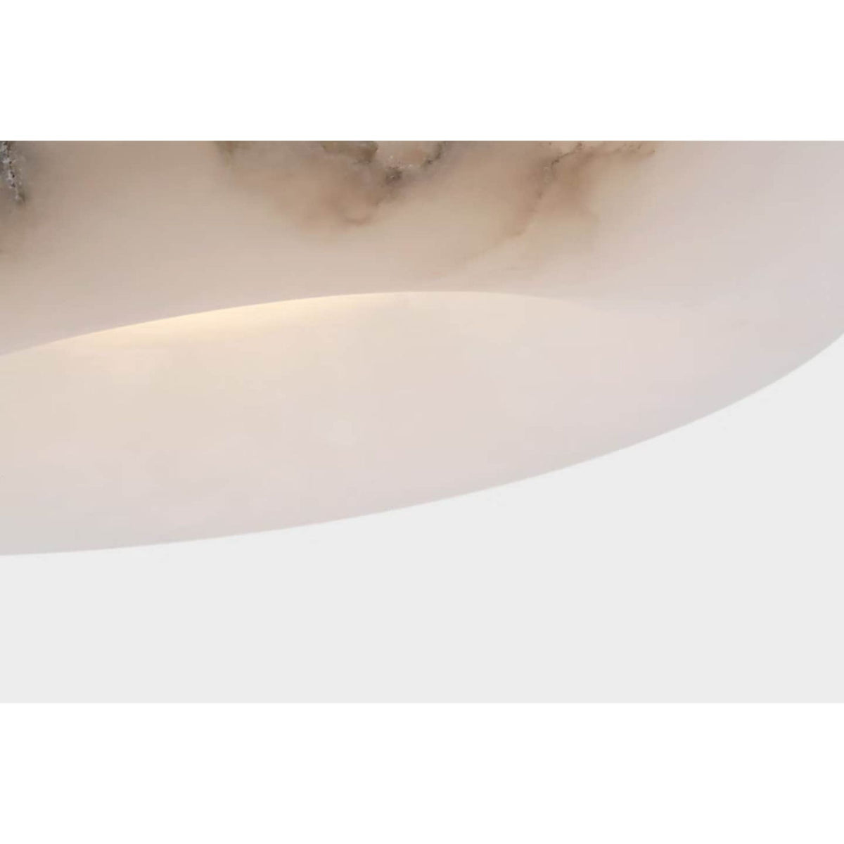 Kelly Wearstler Cappello 12" Flush Mount in Alabaster and Polished Nickel W12" x H3.75"