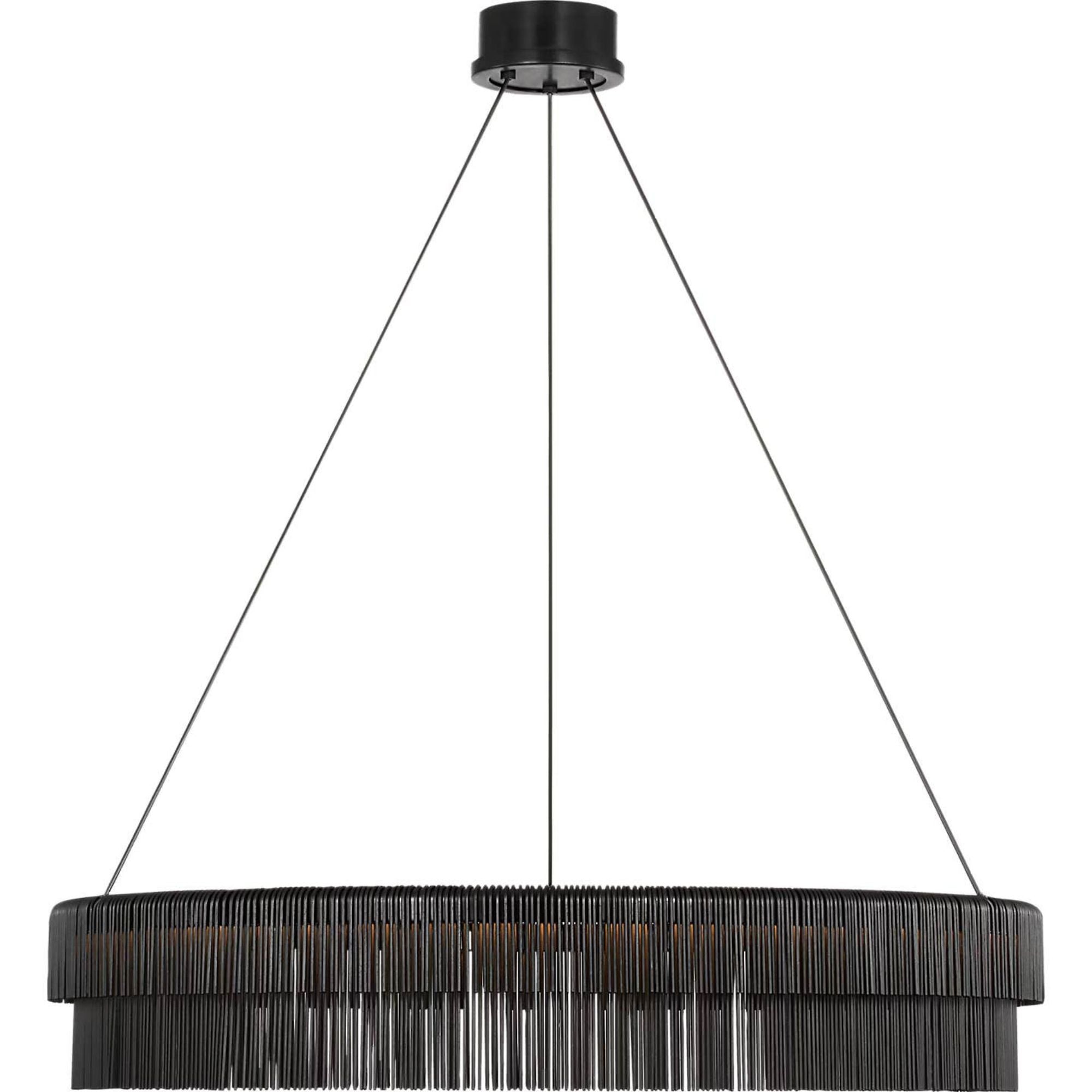 Kelly Wearstler Differo 34" Layered Ring Chandelier in Aged Iron W33.75"